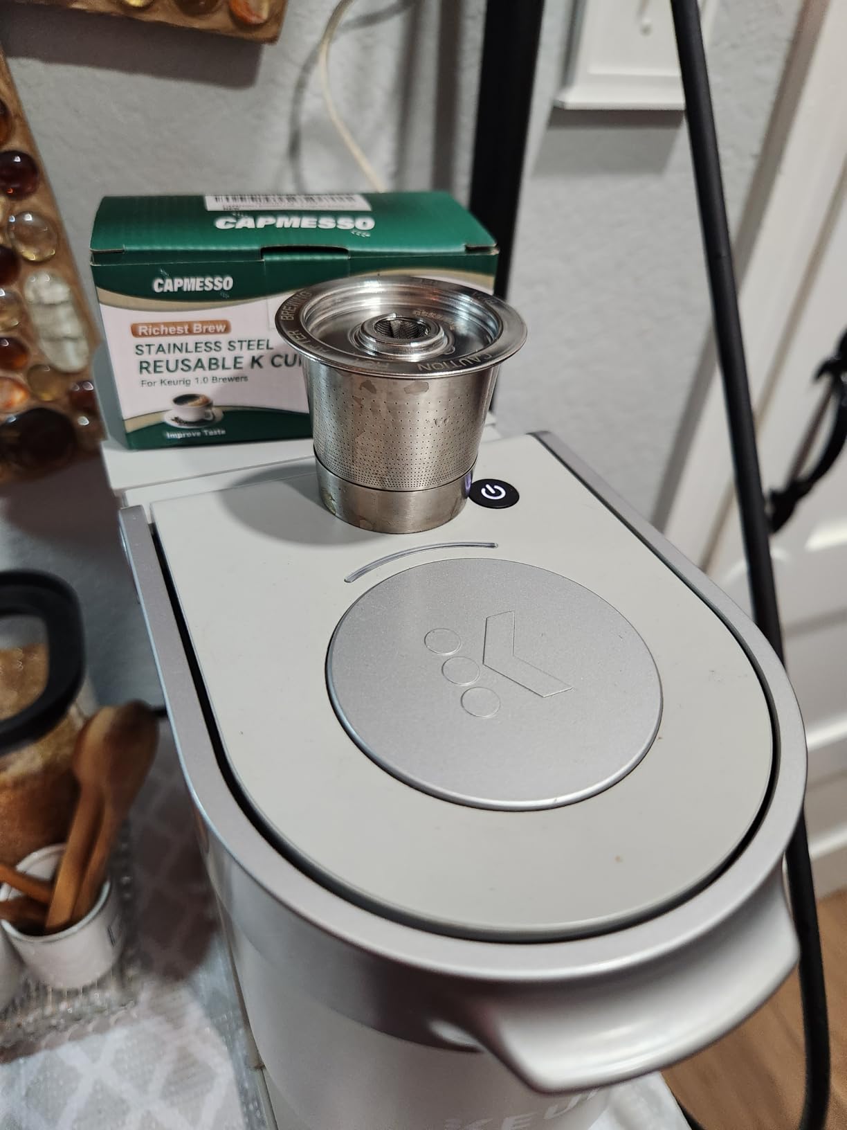 CAPMESSO Reusable K Cups Coffee Pods for Keurig 1.0: Stainless Steel Refillable K Cup, Eco-Friendly, Innovative Design (2 Pack) customer photo 2