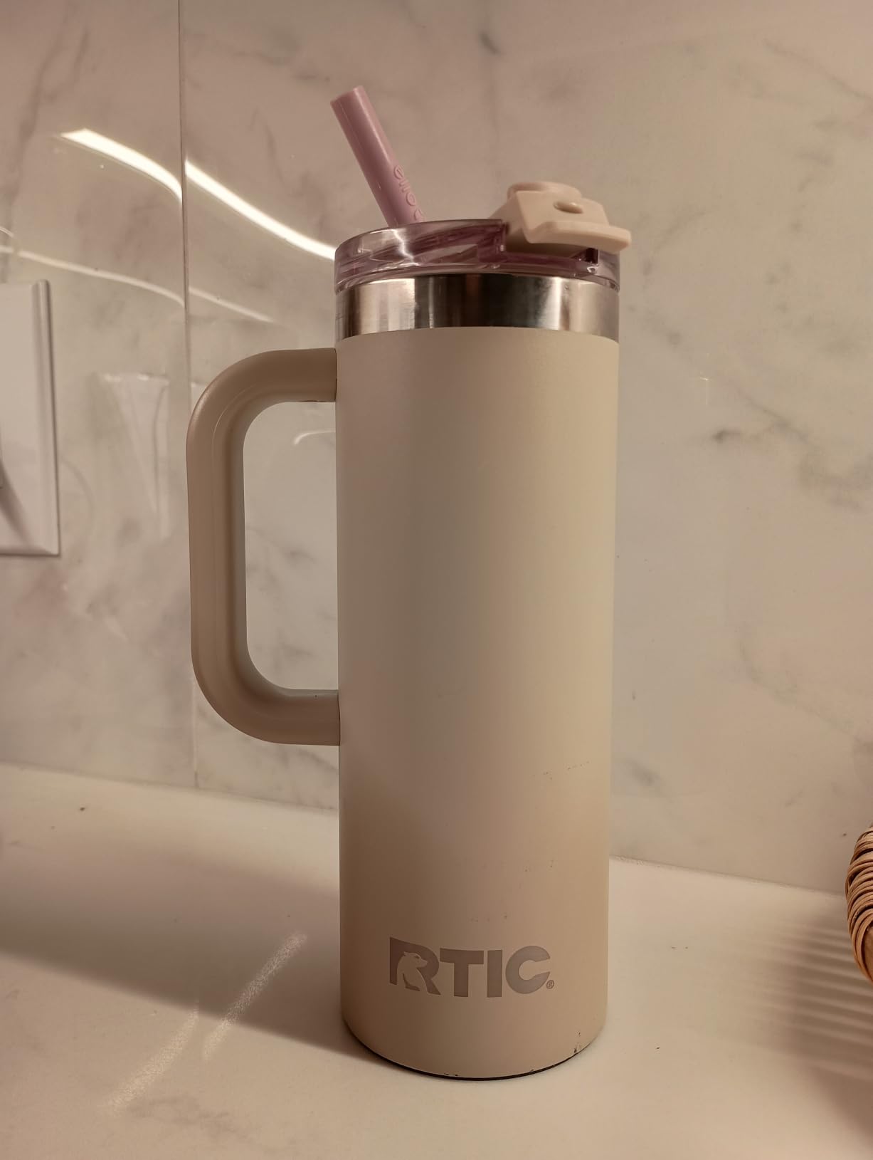 RTIC 20oz Road Trip Travel Mug with Lid and Handle, Ceramic Lined, Insulated Stainless Steel customer photo 1