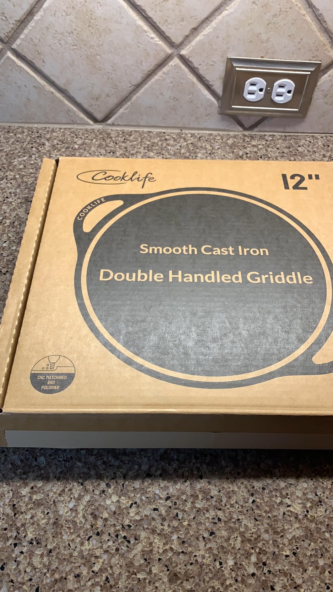 COOKLIFE 12inch Lightweight Pre-Seasoned Cast Iron Griddle Smooth Grill Pan customer photo 1