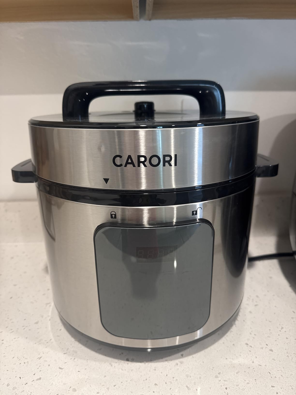 CARORI 1200W 12-in-1 Electric Pressure Cooker 8Qt, Stainless Steel Pressure Cooker, Slow Cook Rice Cooker Steamer Sauté, Yogurt Maker, Warmer & Sterilizer with Recipe, Safer Venting Design, Black customer photo 1