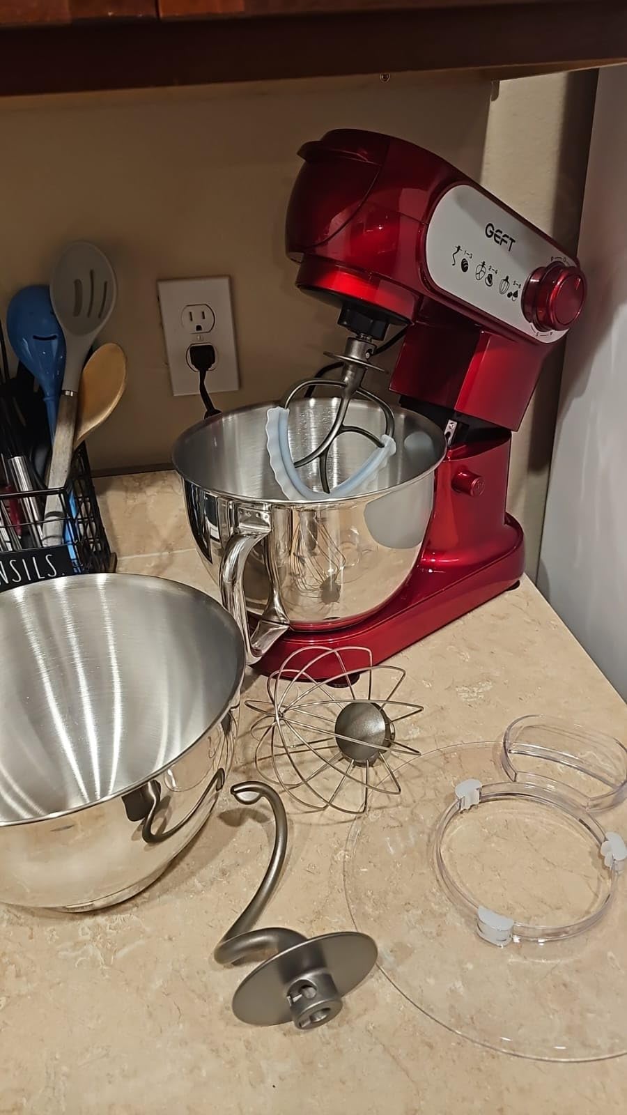 Stand Mixer, 3.5QT&6QT Bowls Mixers Kitchen Electric Stand Mixer Gray | 600W Tilt-Head Kitchen Mixer with Stainless Steel Bowl, Dishwasher-Safe Dough Hook, Flat Beater, Wire Whisk, Splash Guard customer photo 2