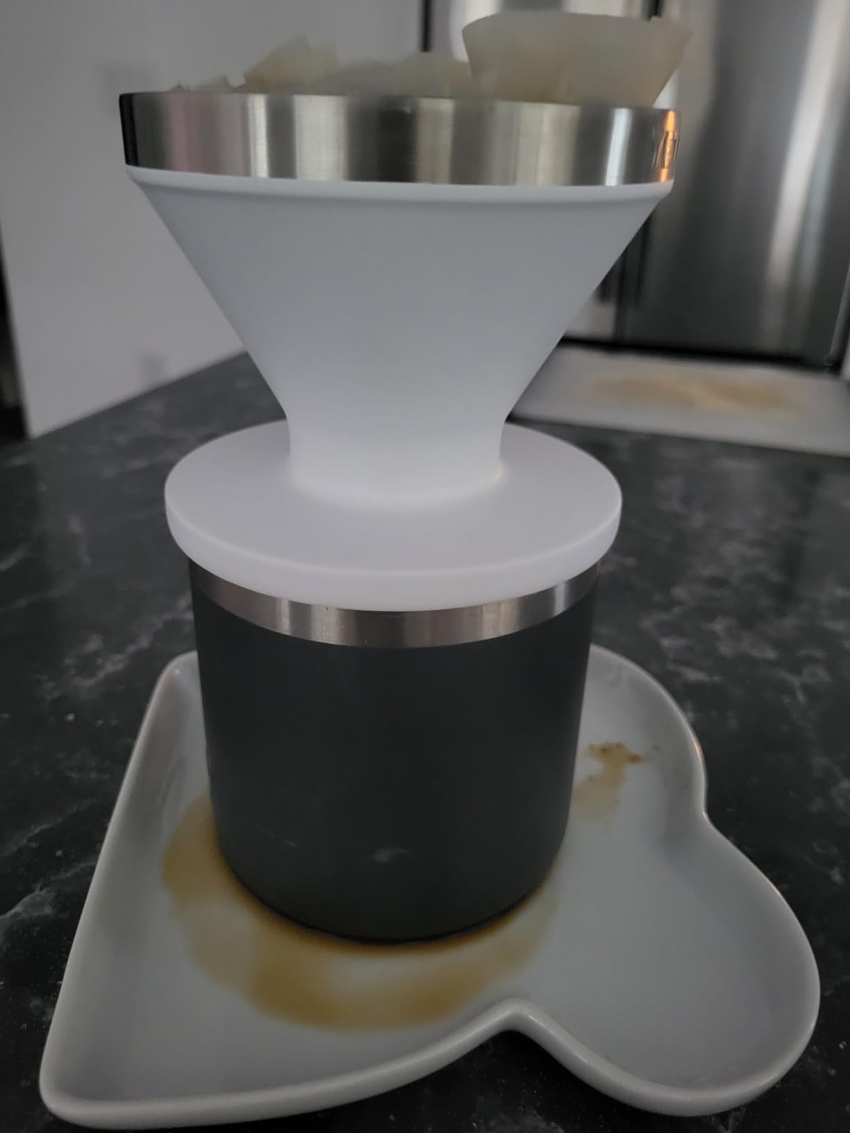 YETI Pour Over Coffee Maker Accessory Ramblers, Designed for Perfect Coffee Extraction Anywhere, Stainless Steel, fits any V60 Filter, Black customer photo 1
