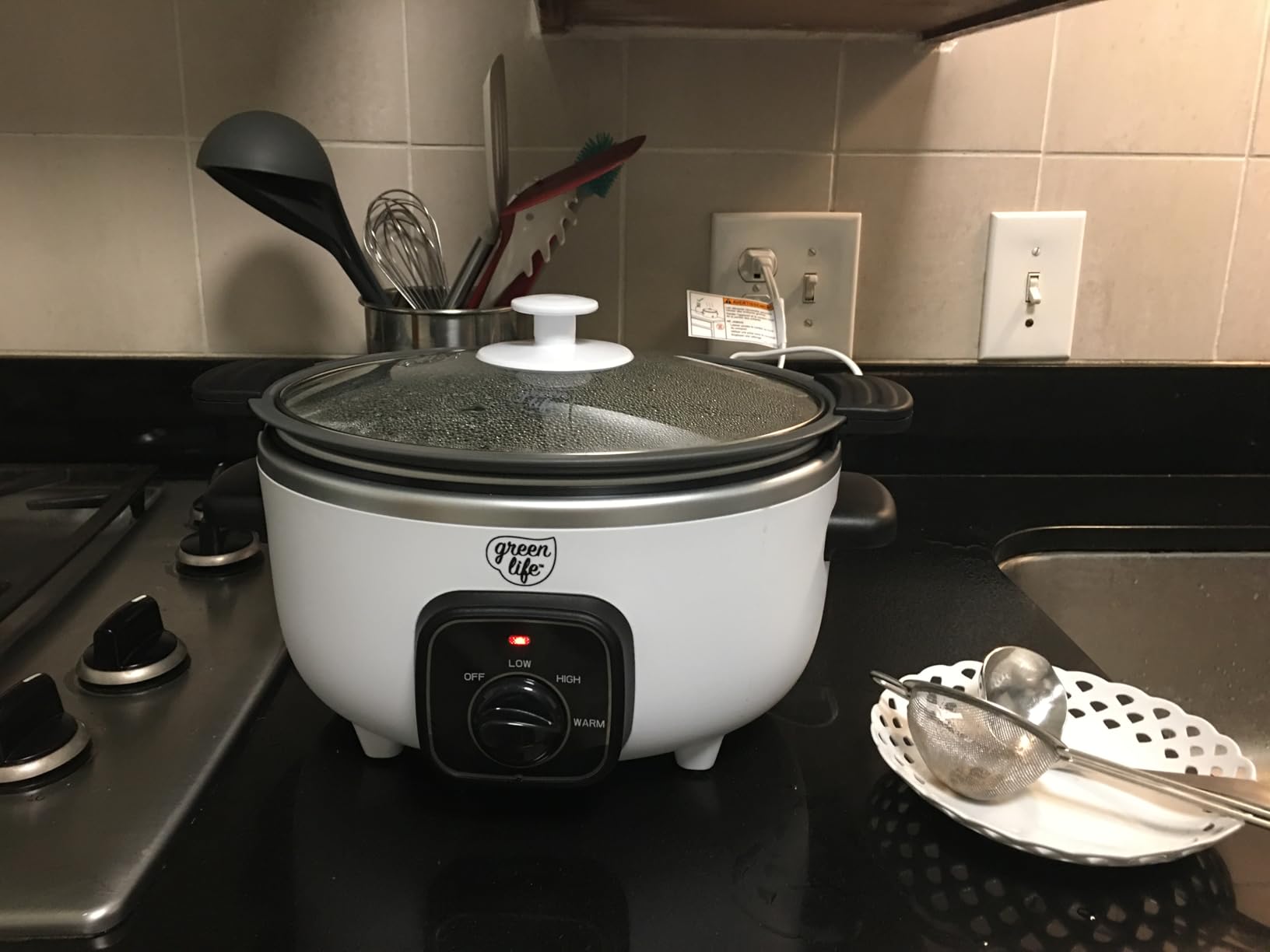 GreenLife 8QT Ceramic Nonstick Slow Cooker, Cooktop/Oven Safe, Turquoise | PFAS-Free Nonstick Removeable Inner Pot, Dishwasher Safe Components, Programmable, Keep Warm, Delay Timer, Extra Large customer photo 2