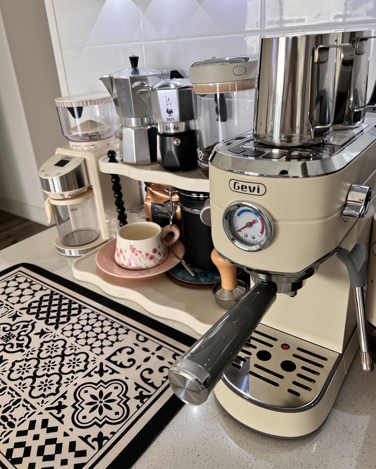 Gevi 20 Bar Espresso Machine with Conical Burr Anti-Static Coffee Grinder | 35 Precise Grind Settings, Removable Water Tank, Milk Frother customer photo 1