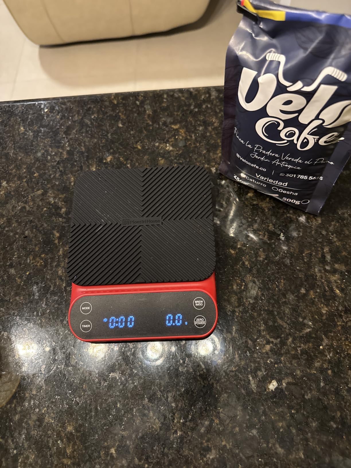 Maestri House S3 Pour Over Coffee Scale with Timer, 3kg/0.1g | Coffee Scale with 3 Brew Modes, Adjustable 1:1-1:18 Ratios and Real-Time Flow Rate for Pour-Over, Espresso or French Press customer photo 2