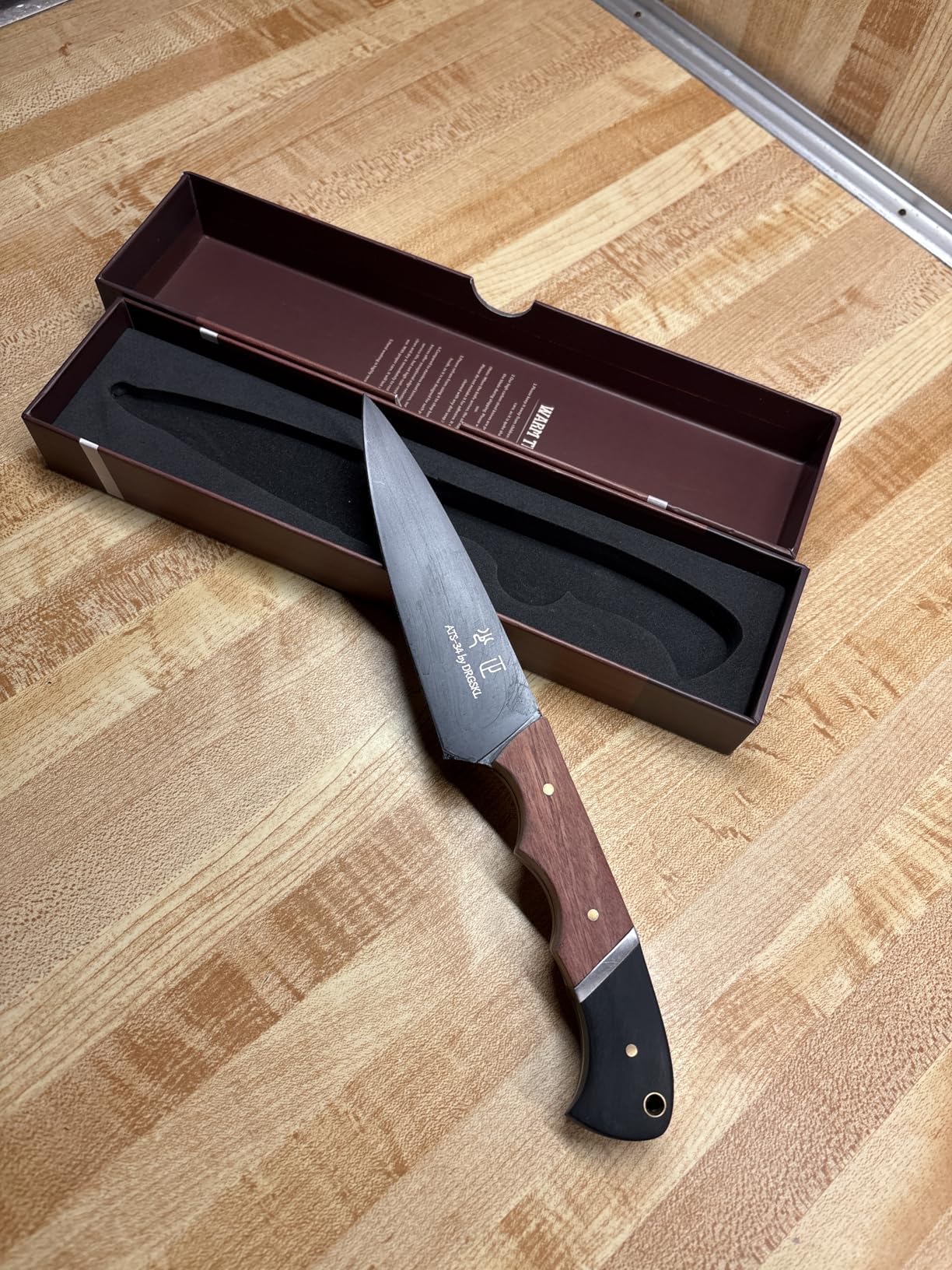 DRGSKL Kitchen Knife Set with Bag - 6 PCS Chef Knife Set with Wooden Handle | Japanese ATS-34 Steel, Full Tang, Ergonomic Walnut Handle, Precision Cutting, Gift Box customer photo 2
