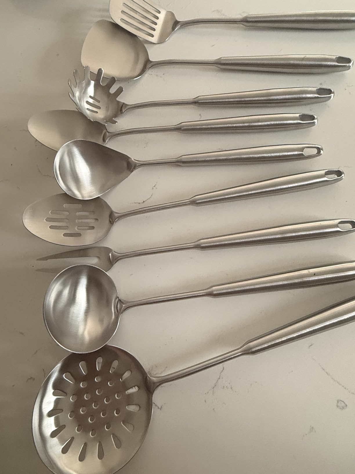 Newness 9 Pcs Cooking Utensils Set, 304 Stainless Steel Kitchen Utensils Set customer photo 2