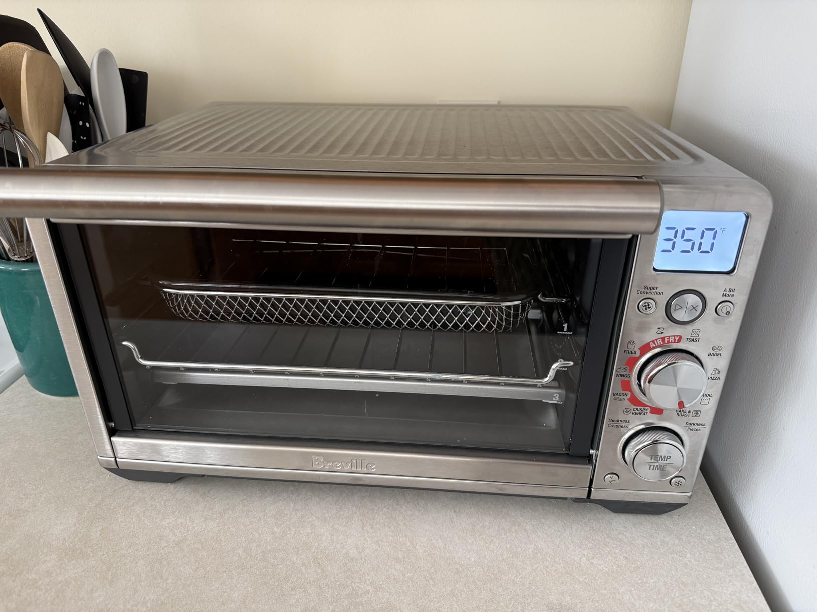 Breville BOV680BSS Smart Oven Air Fryer Compact, Brushed Stainless Steel | Enjoy crispy snacks, leftovers and meals with this small countertop oven with 5 air fry and 5 cooking functions customer photo 2
