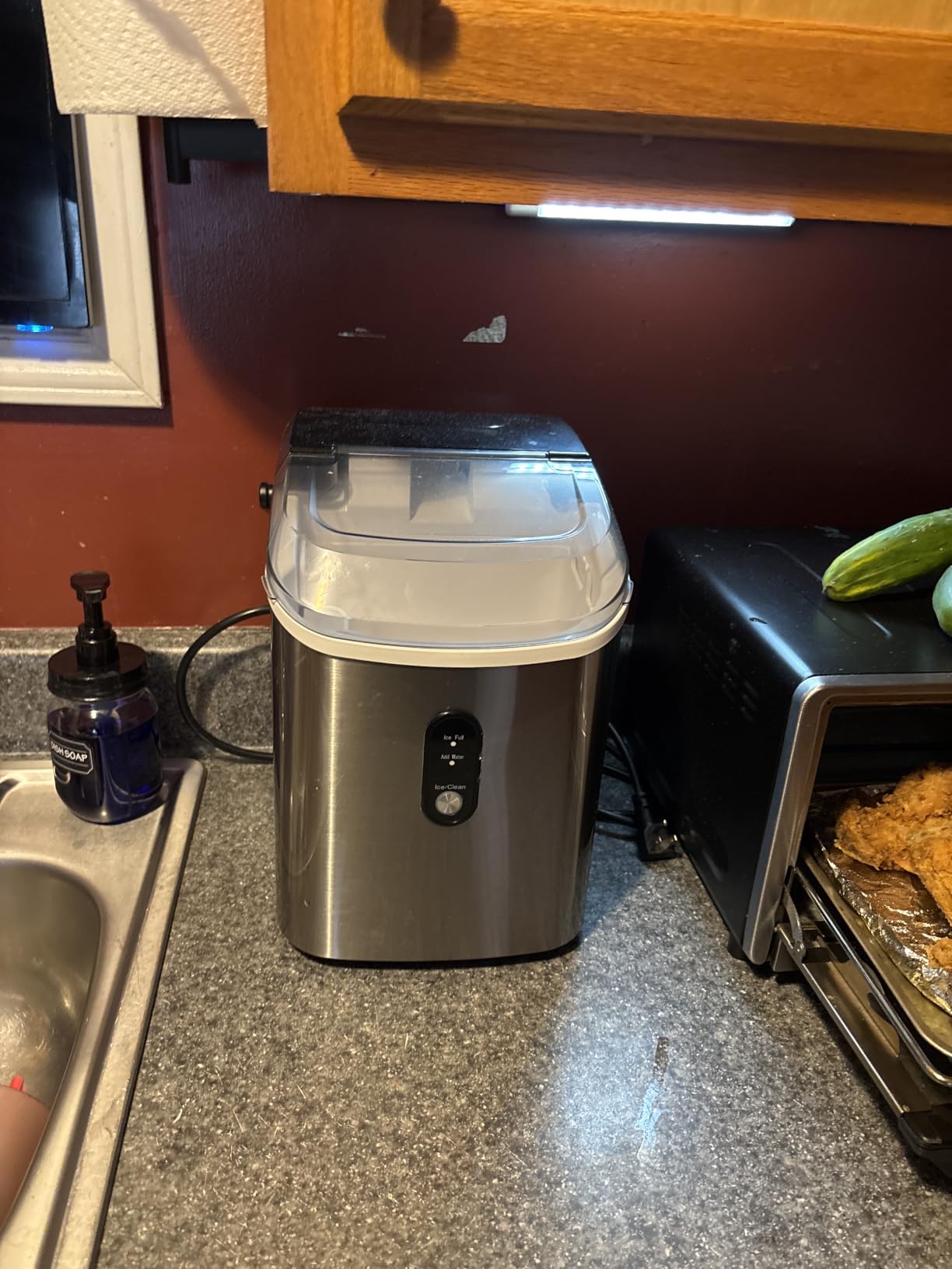 Kismile Nugget Ice Maker Countertop, 35 lbs/Day, Stainless Steel customer photo 1
