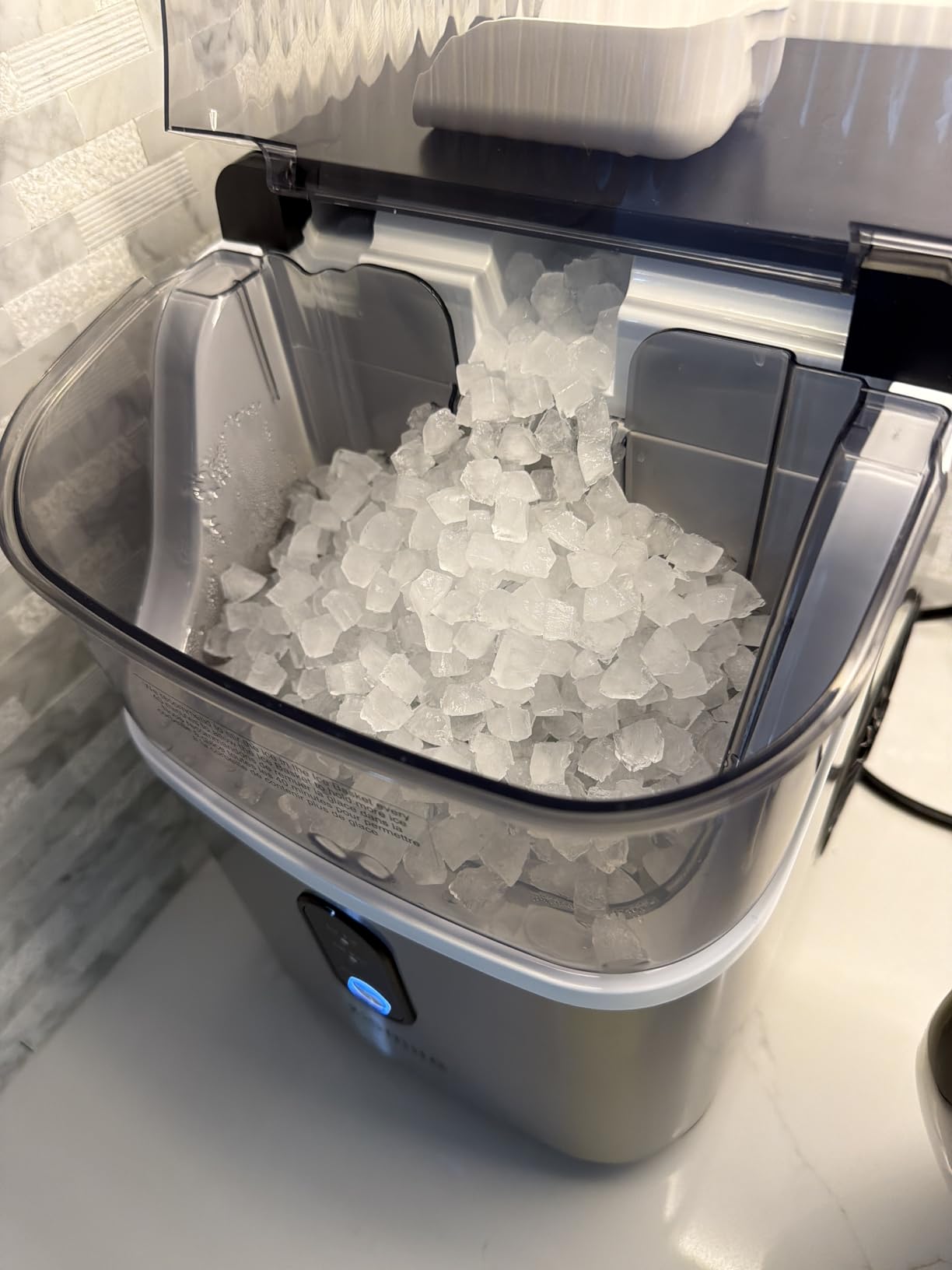 Kismile Nugget Ice Maker Countertop, 35 lbs/Day, Stainless Steel customer photo 2
