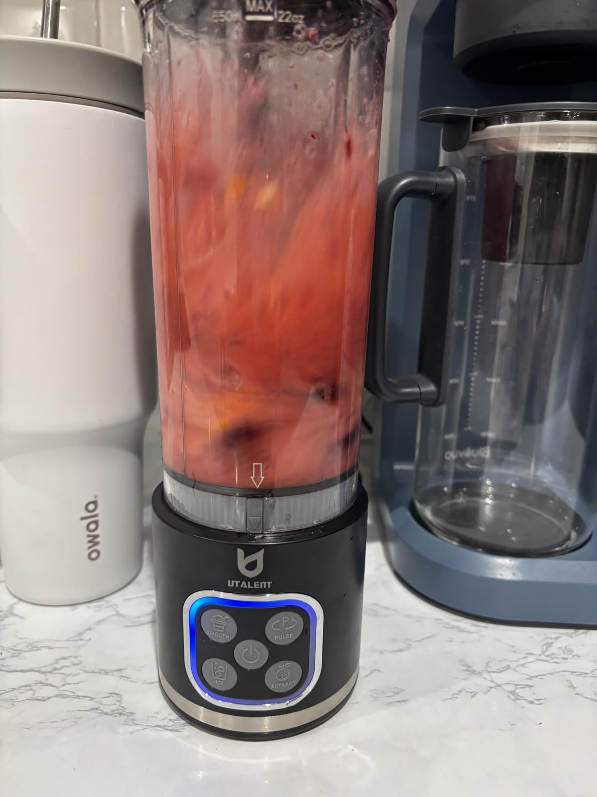 UTALENT Cordless Portable Blender, Ice Crush, 700W Motor, 25oz Cup, 4 Mode, USB-C Rechargeable customer photo 1