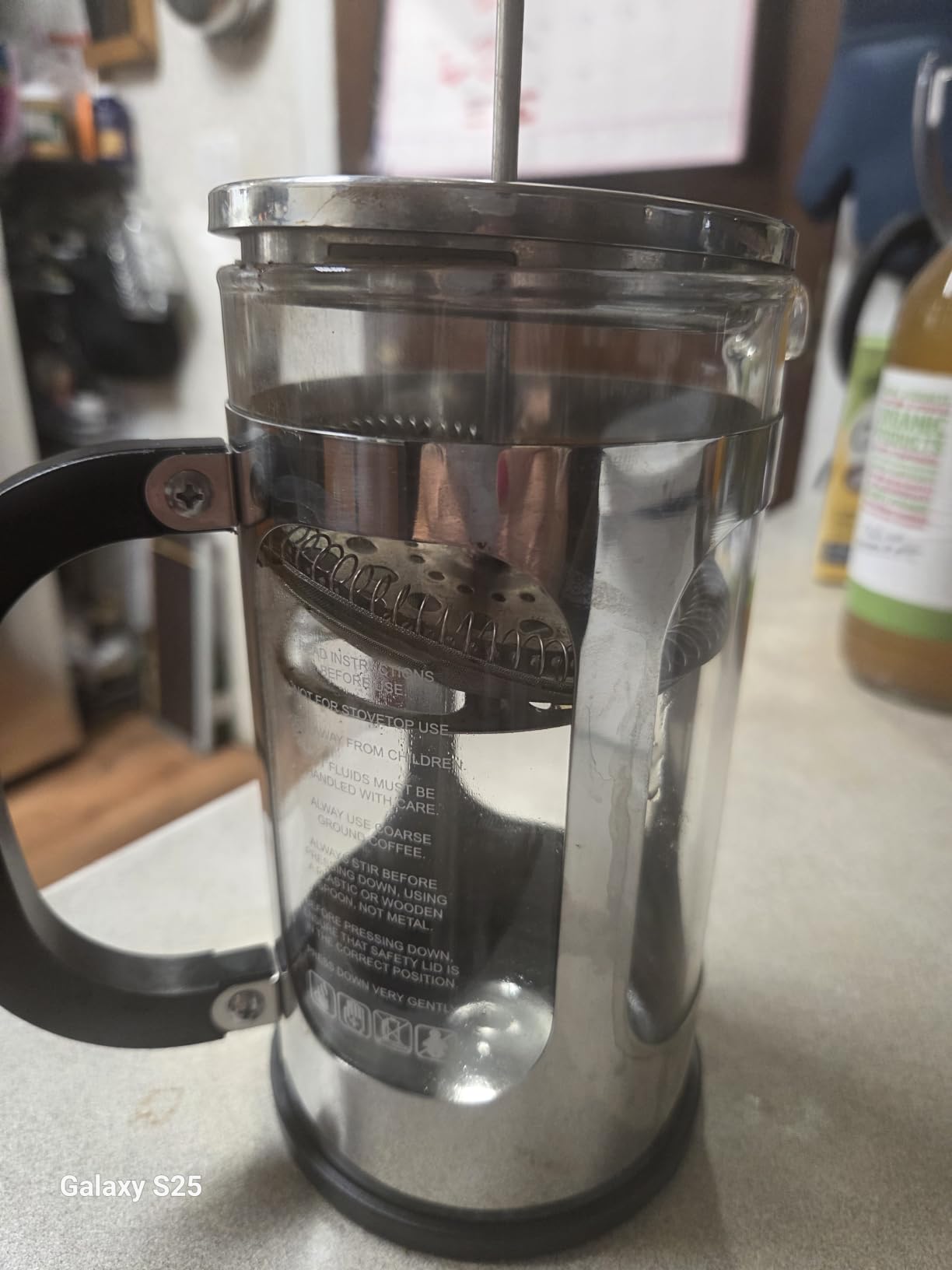 Veken French Press Coffee Maker, No Plastic Touching Cafe, 34oz 1L Cafetera | Thickened Glass Stainless Steel Brewer, Pot for Kitchen, Travel, Camping, Tea, Gifts, Copper customer photo 2