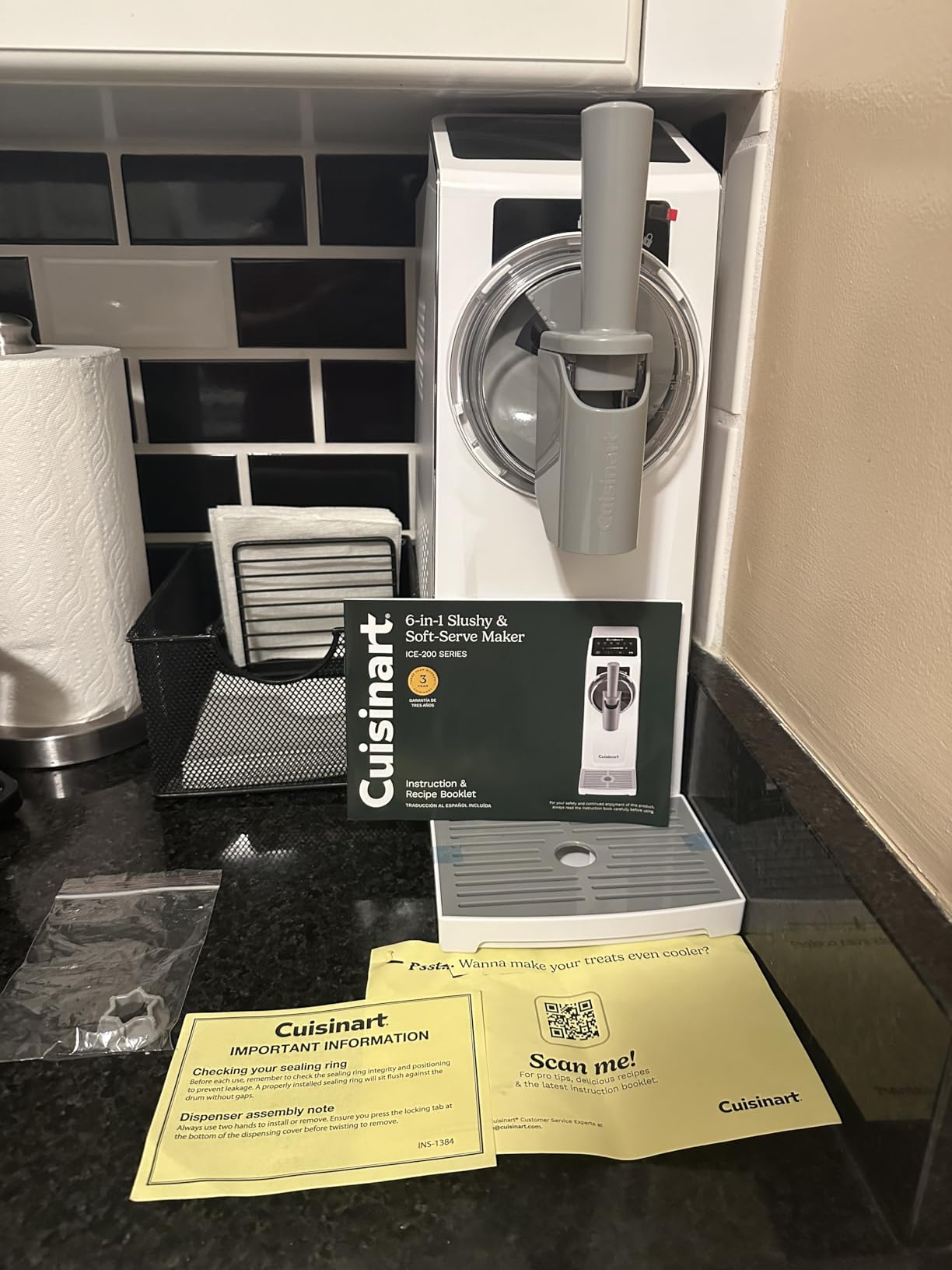 Cuisinart 6-in-1 Slushy & Soft-Serve Maker, Ice Cream Maker Machine Makes Soft-Serve Ice Cream, Slushies, Sorbet and More, Quick-Freeze Chill Technology Maintains Perfect Temperature, ICE-200 customer photo 2