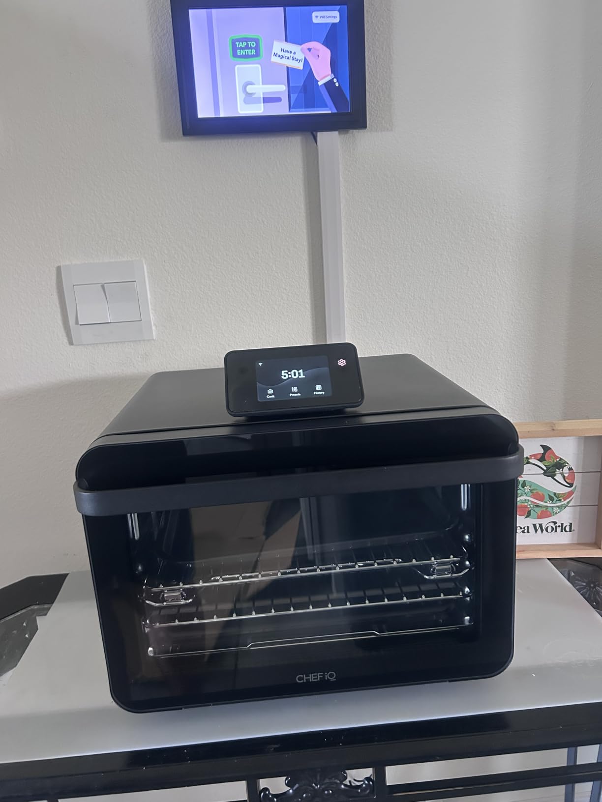 CHEF iQ MiniOven Smart Toaster Oven Air Fryer Combo, 11-in-1 Countertop Convection Oven, Bake, Broil, Air Fry, Dehydrate, 1750W, 25 Qt Capacity, Fast Cooking with Touchscreen Controls - Black customer photo 1