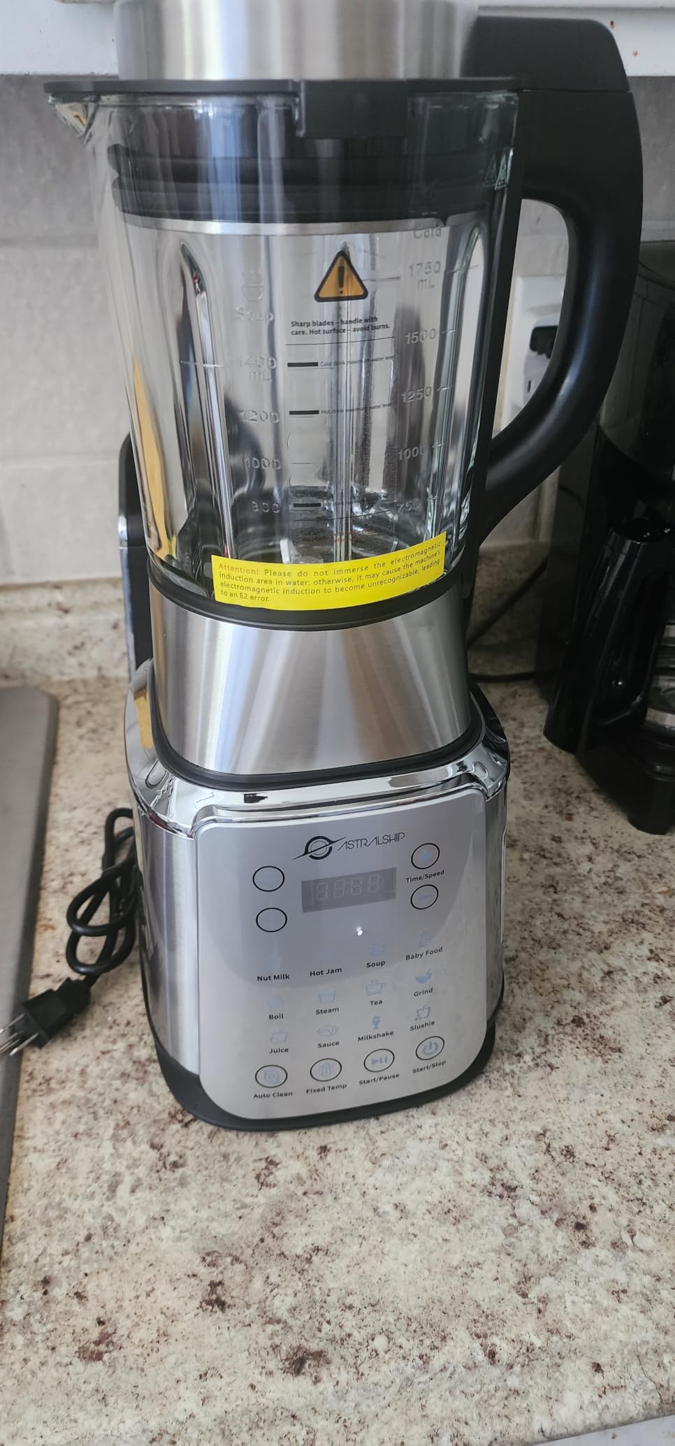 Glass Blenders for Kitchen with Tamper, Blender for Smoothies, Professional Blenders 1500W Motor, 9 Adjustable Speeds, 14 Preset Programs, High-Speed Heating Blender for Nut Milk, Soups, Sauces & More customer photo 1