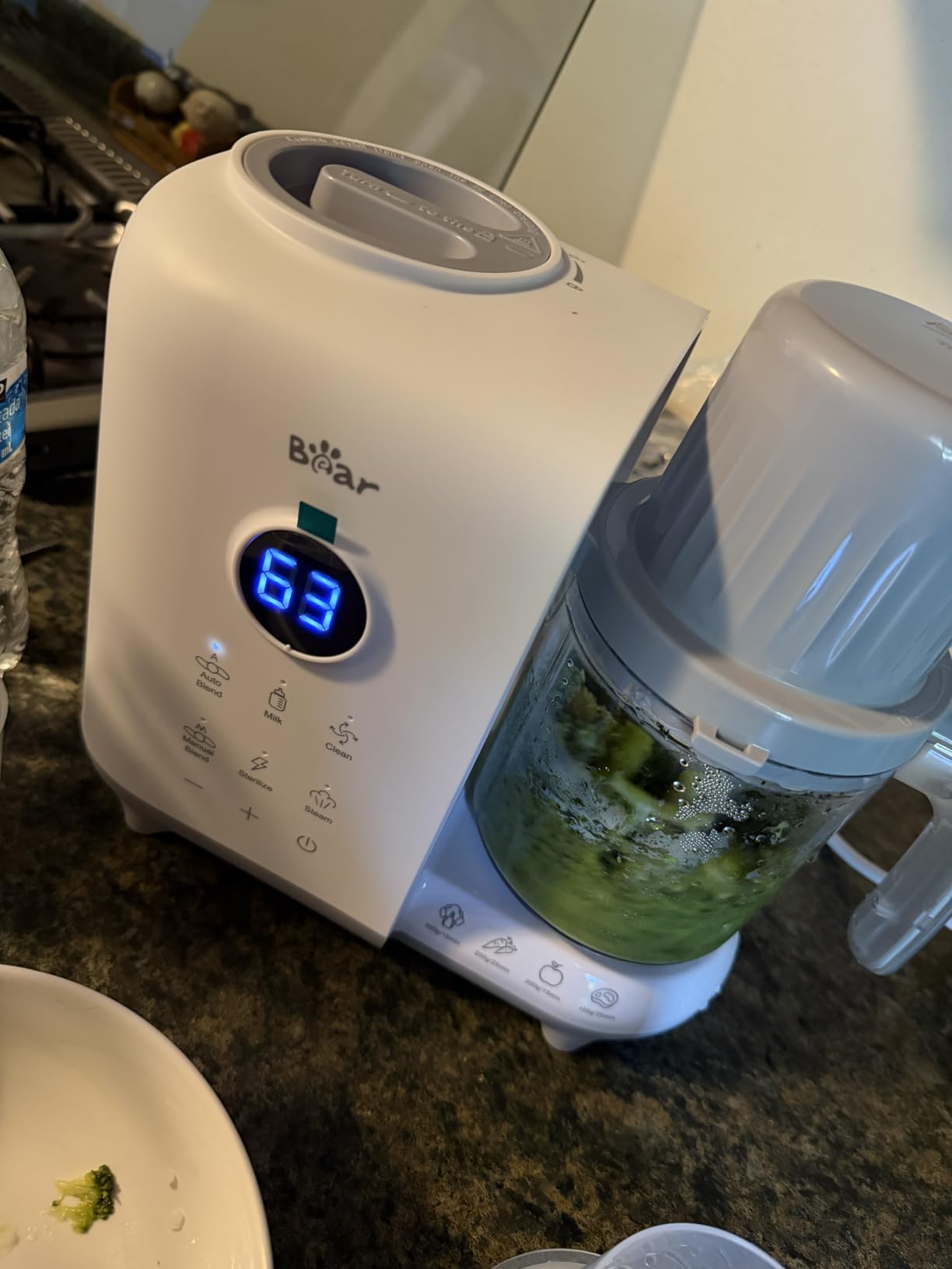 Bear Baby Food Maker with 18.5oz Dual-Layer Steam Baskets, OneStep Baby Food Processor Steamer Puree Blender Grinder Mills customer photo 1