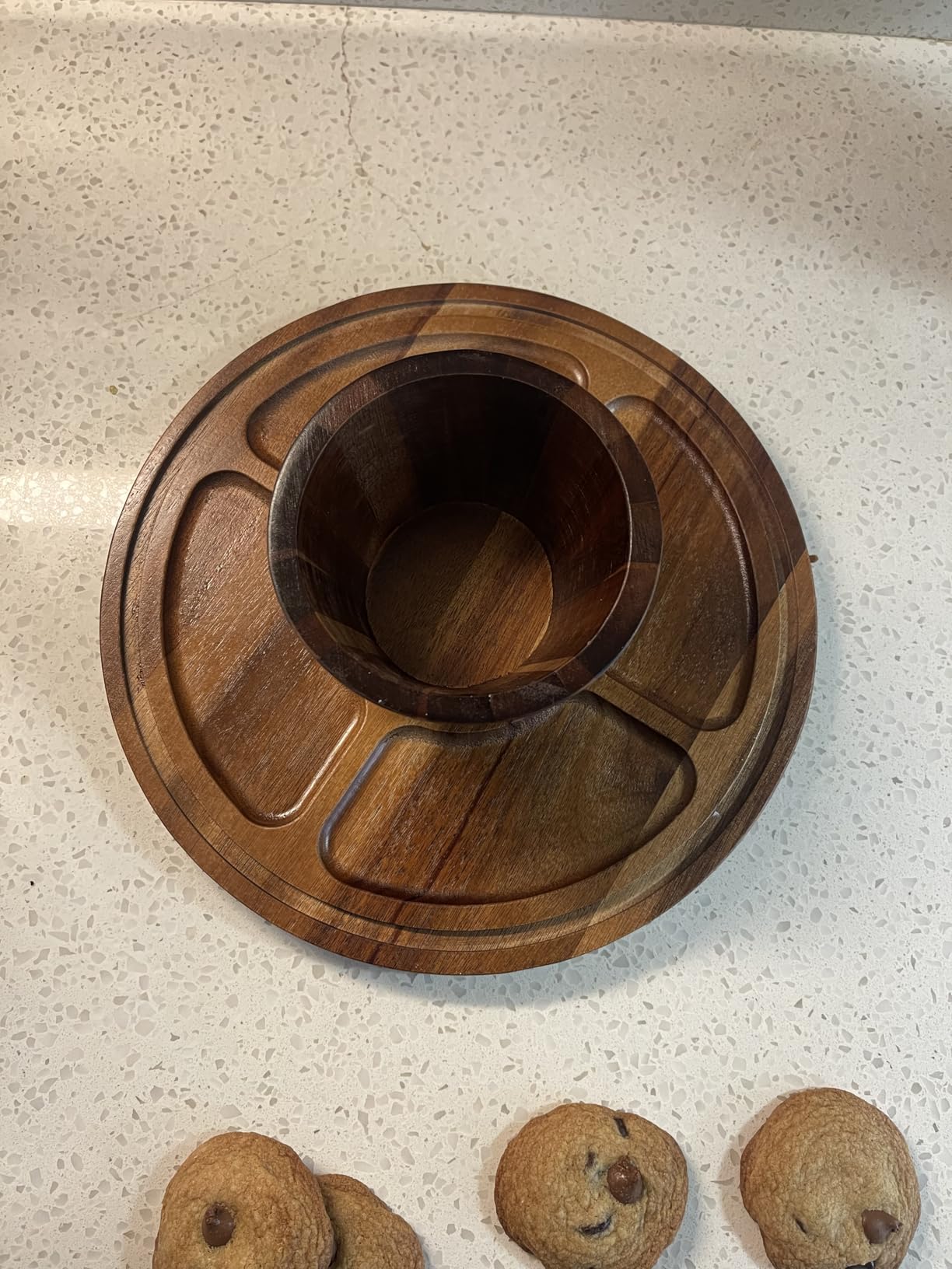 Acacia Wood Cake Stand with Glass Lid - 12