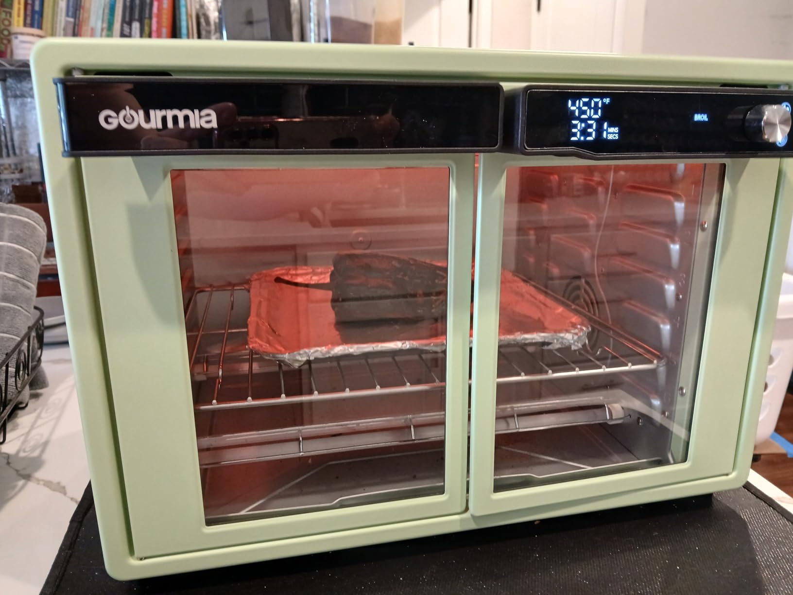 Gourmia French Door Air Fryer Oven - 37 Qt Large Capacity Convection Toaster Oven, FryForce 360, 12 Cooking Presets, Fits 13in Pizza customer photo 2