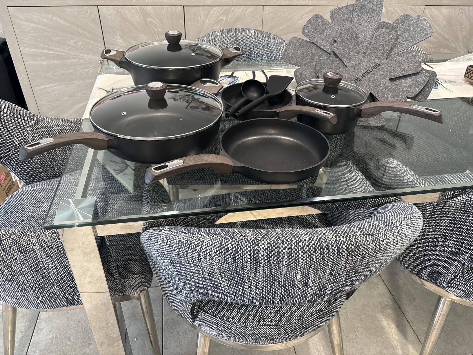 SENSARTE Ceramic Cookware Sets, Pots and Pans Set Non stick, 14 Piece Induction Cookware, Non toxic Healthy Non Stick Kitchen Cooking Set, with Frying Pans Set, PFAS PTFE PFOA PFOS Free customer photo 1