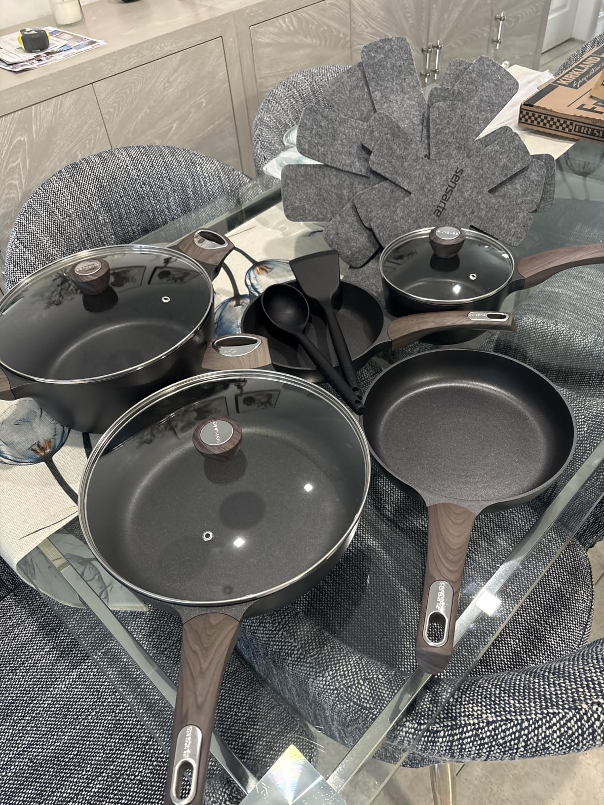 SENSARTE Ceramic Cookware Sets, Pots and Pans Set Non stick, 14 Piece Induction Cookware, Non toxic Healthy Non Stick Kitchen Cooking Set, with Frying Pans Set, PFAS PTFE PFOA PFOS Free customer photo 2