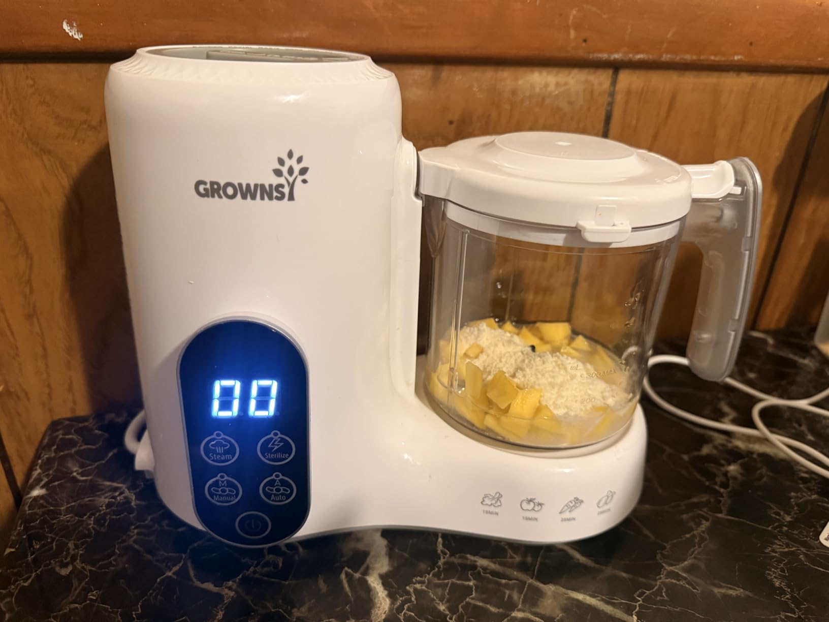 Grownsy Baby Food Maker with Steam Basket, One Step Baby Food Processor Steamer Puree Blender Grinder Mills Machine, Auto Cooking customer photo 2