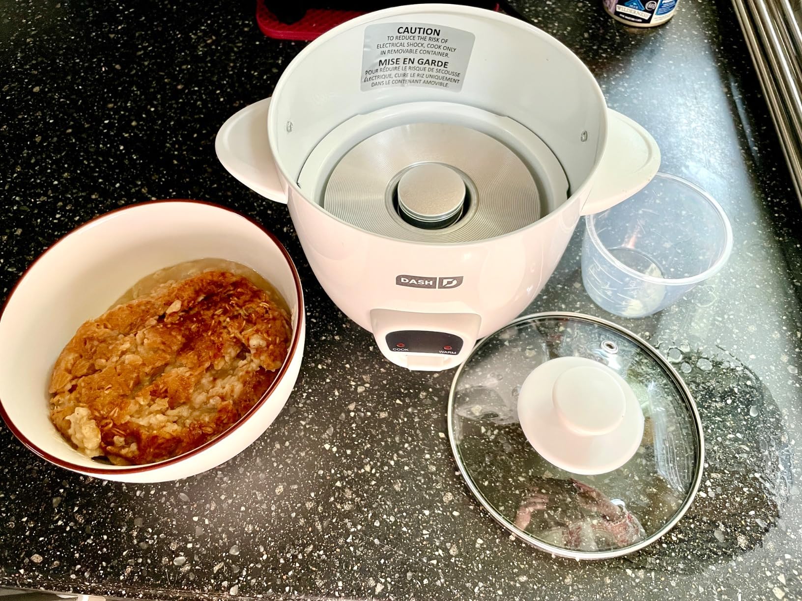 Dash Mini Rice Cooker, 2-Cup Removable Ceramic Nonstick Pot, White | Small Rice Cooker, Rice Maker for One, Keep Warm Function, Cooks Oatmeal, Quinoa & Grains customer photo 2