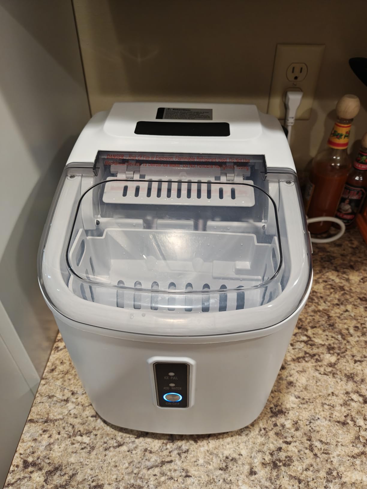 EUHOMY Nugget Ice Maker Countertop with Handle, 38lbs Daily Sonic Ice customer photo 2