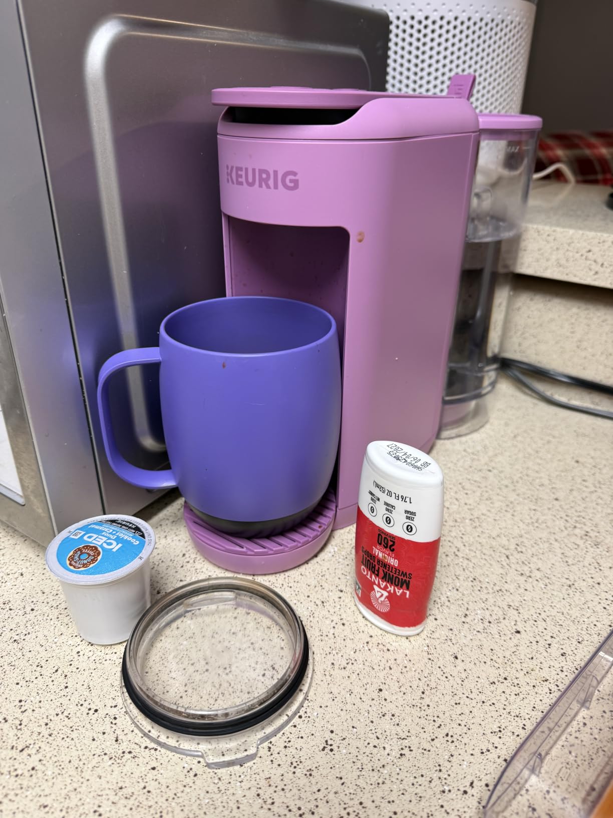 Keurig K-Mini Mate Plus Single-Serve K-Cup Pod Coffee Maker, Compact, 3 Cup Sizes, Brew Over Ice and Strong Button Features, 50 oz Removable Reservoir, Warm Stone customer photo 2