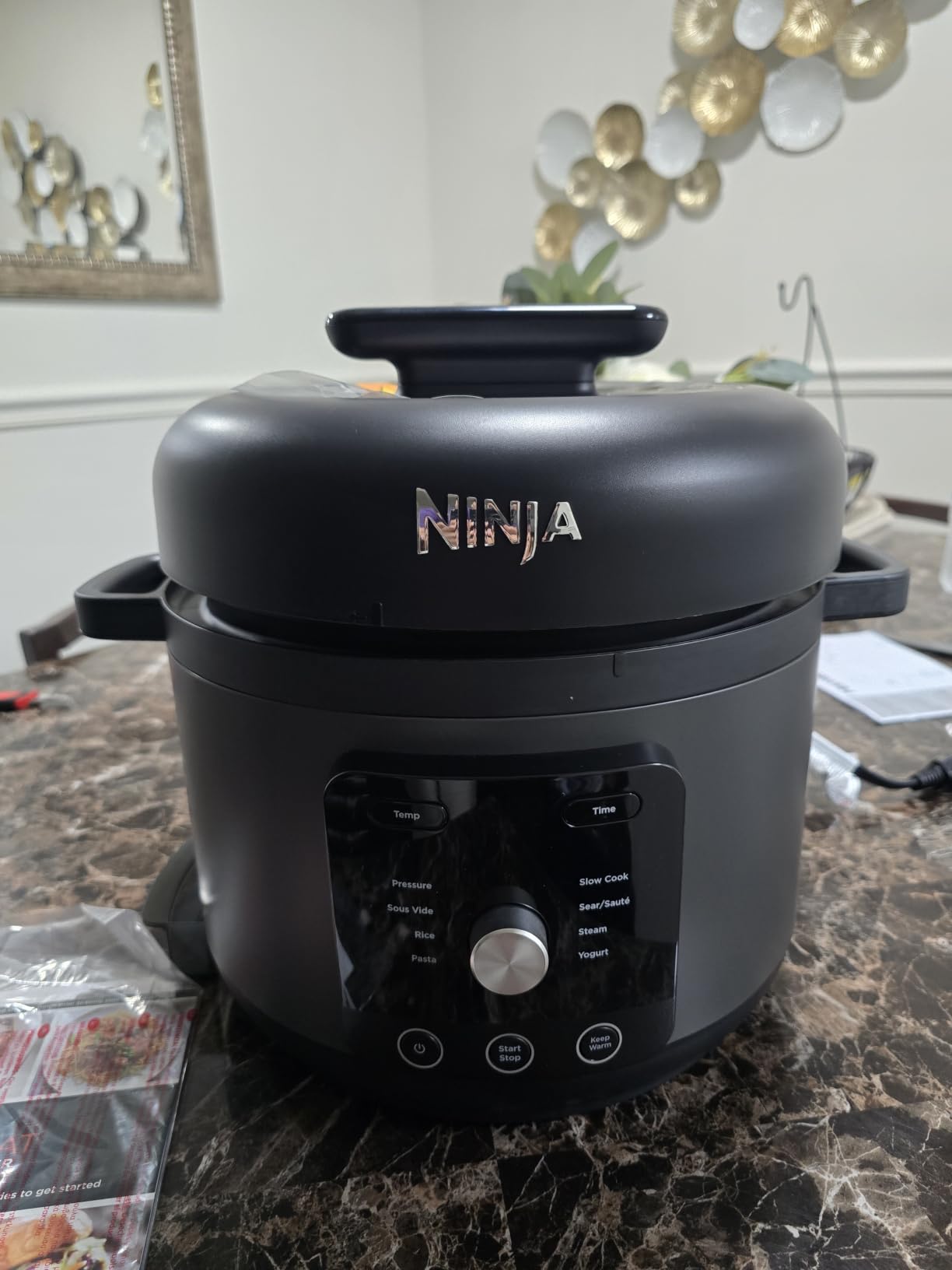 Ninja HyperHeat 9-in-1 Pressure Cooker, 6.5-qt, Dark Gray, PC201GY | Cooks 2X faster, Sear, Sauté, Slow Cook, Steam, Sous Vide & Yogurt, 1200W, PFAS-free, removable SimpliServe pot for serving customer photo 1