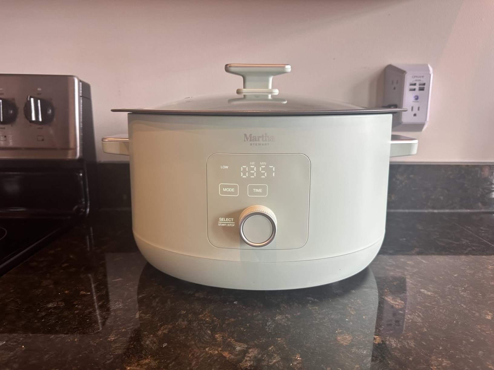 Martha Stewart 8 Quart Slow Cooker, Ceramic Nonstick Crock, Caviar Gray | 6 Modes, Delay Timer, Keep Warm, Dishwasher Safe Bowl & Glass Lid, Stovetop & Oven Safe Removable Pot, Simmet, Reheat, Warm customer photo 2
