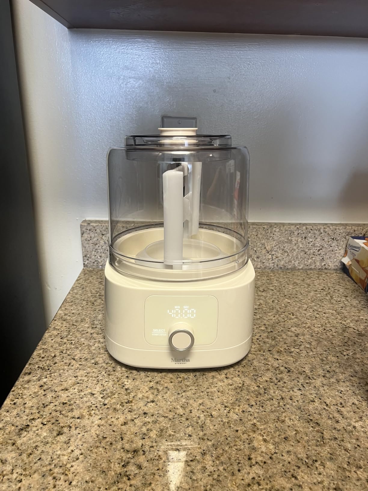 Martha Stewart Ice Cream Maker Machine, 2QT Double Insulated Freezer Bowl, 16 Serving Capacity, Mess Free Pour Chute, Wide Mixing Paddle, Clear View Lid, Sorbet, Frozen Yogurt, Sherbet, Linen White customer photo 2