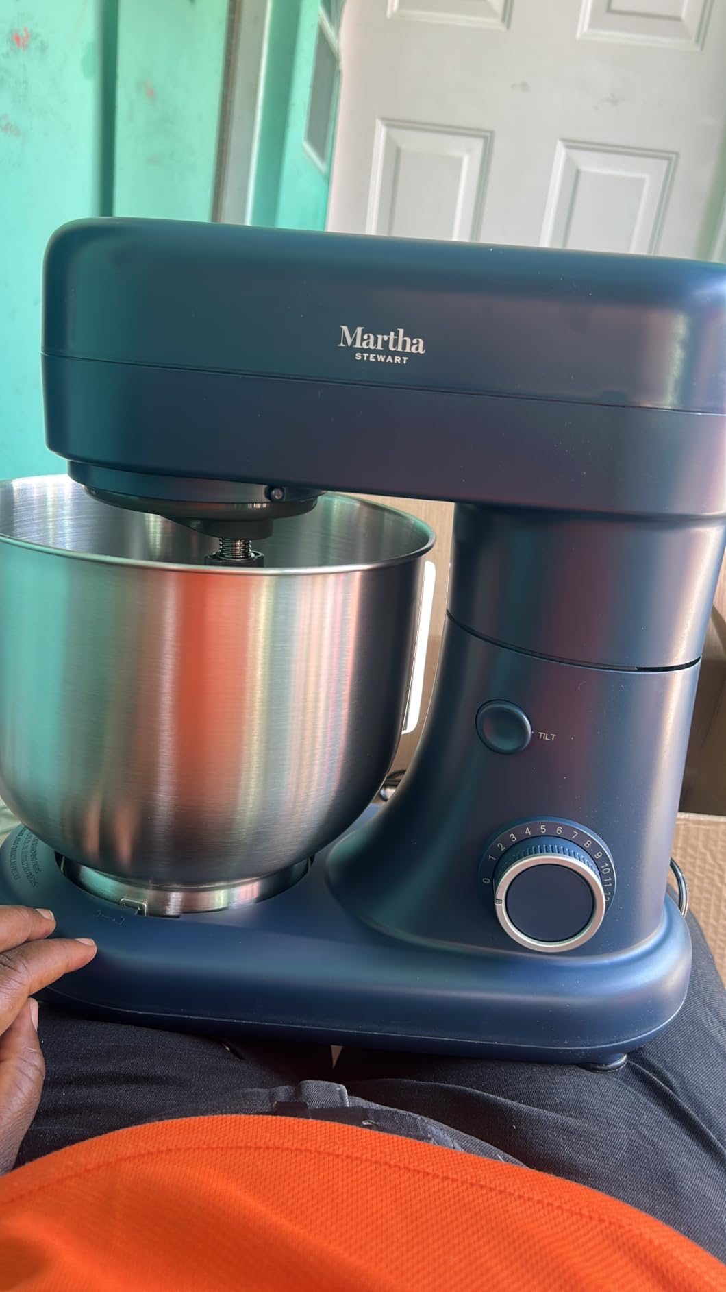 Martha Stewart 5.3QT Tilt Head Stand Mixer, 12 Speeds, Stainless Steel Bowl | Dough Hook, Stainless Whisk, Beater, Removable Splash Shield, Bread, Cake & Whipping, Electric Kitchen Mixer, Linen Cream customer photo 2