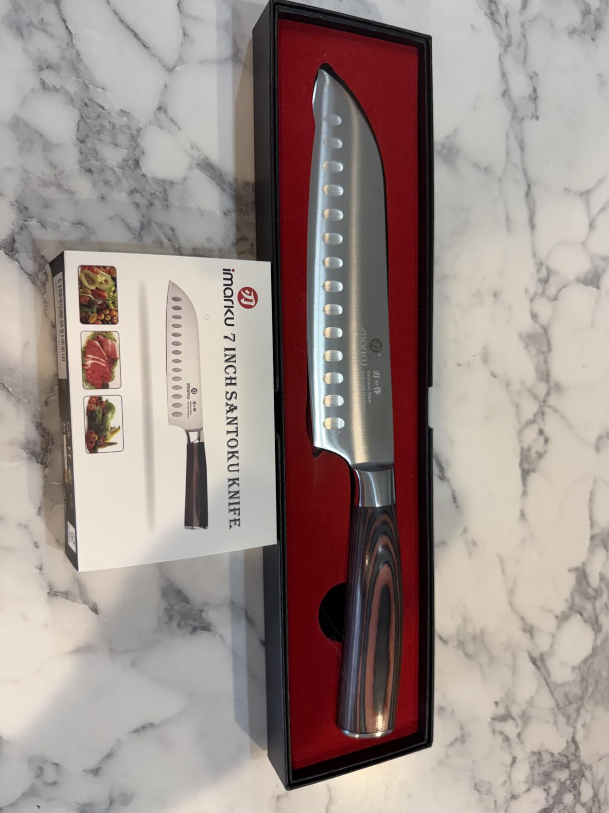imarku 3 Pieces Knife Set, Japanese High Carbon Stainless Steel Chef Knives | Professional 3 Pcs Chef Knife Set with Ergonomic Pakkawood Handle, Ultra Sharp Cooking Knives Set for Kitchen & Home Cooking customer photo 1