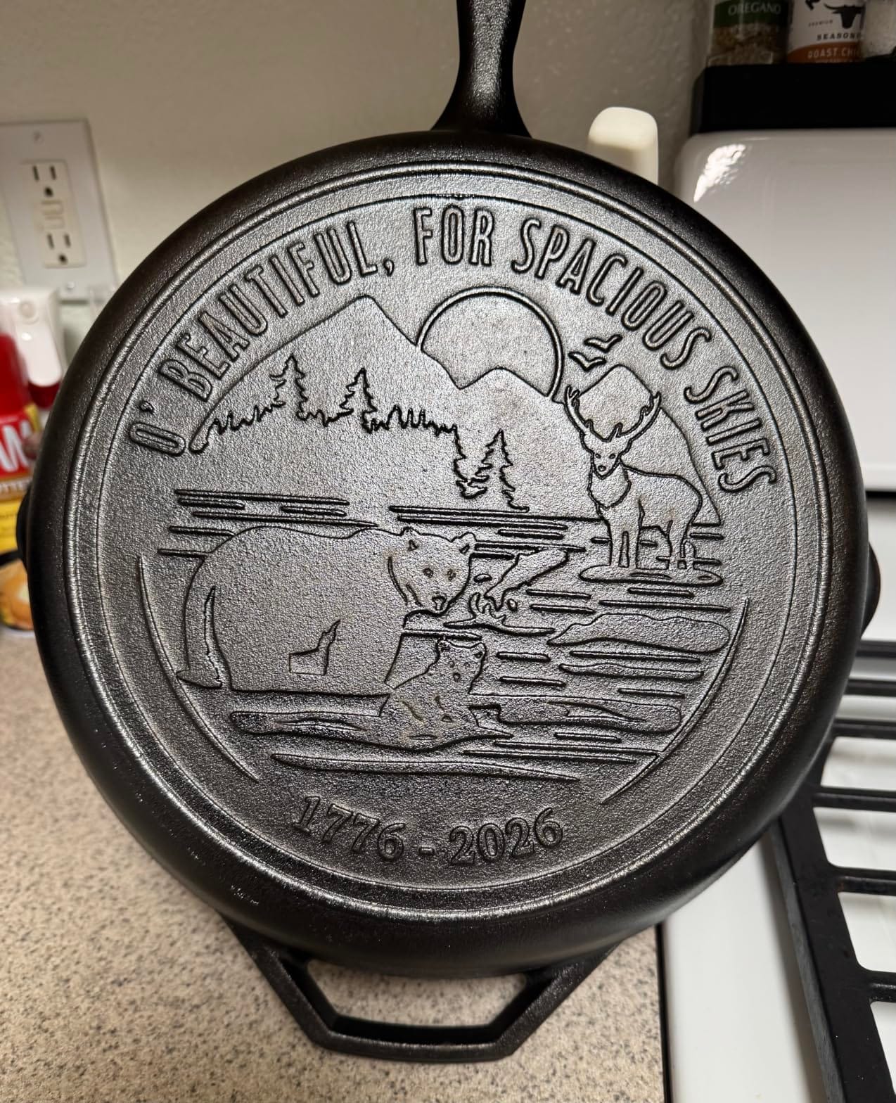 Lodge Pre-Seasoned Cast Iron Skillet, 12 Inches, Spacious Skies Limited Edition customer photo 1