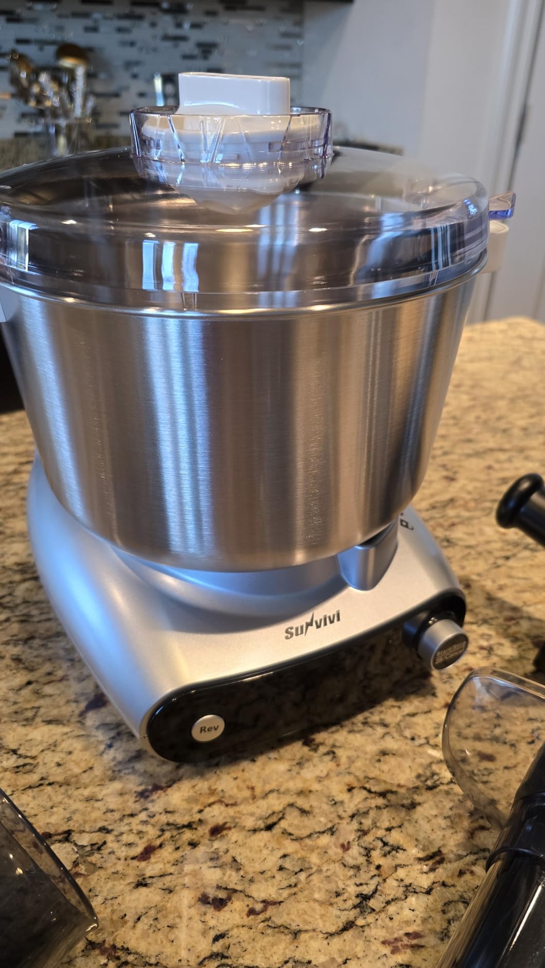 Electric Dough Mixer, Stand Mixer with Meat Grinder, Juicer | 4-in-1 Multifunctional Stand Mixer with Salad Maker 5.3QT Dough Mixer with Fermentation and Stainless Steel Bowl home Kitchen customer photo 2