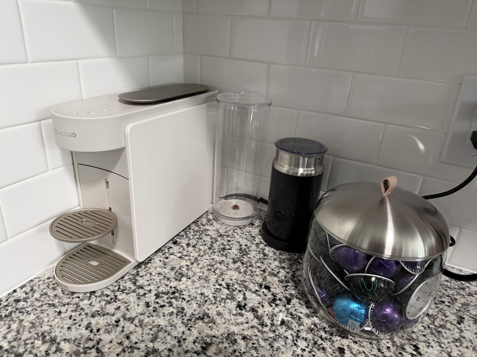 Vertuo Up Coffee Machine with Milk Frother, White customer photo 1