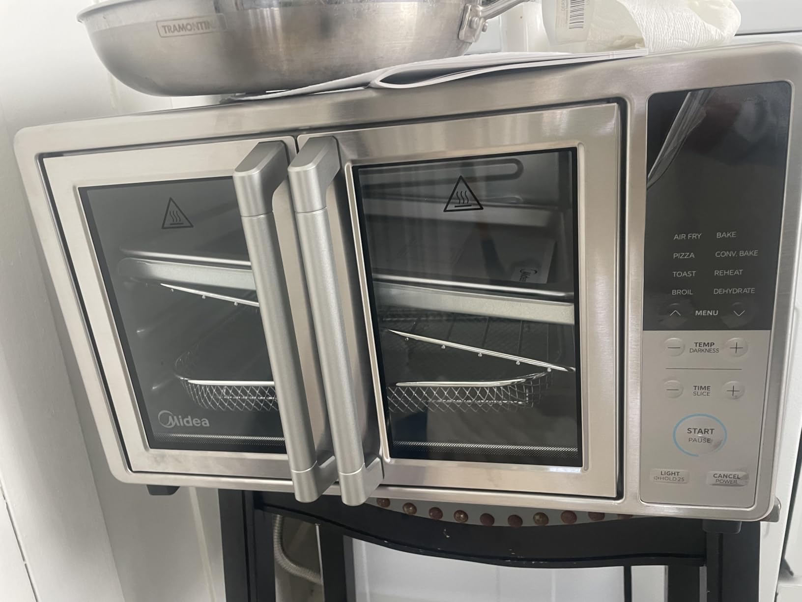 Midea Flexify Slim 8-in-1 French Door Toaster Oven Air Fryer Combo, Compact Countertop Oven with Infrared SpeedHeat, 25 Quart Capacity, Stainless Steel customer photo 2