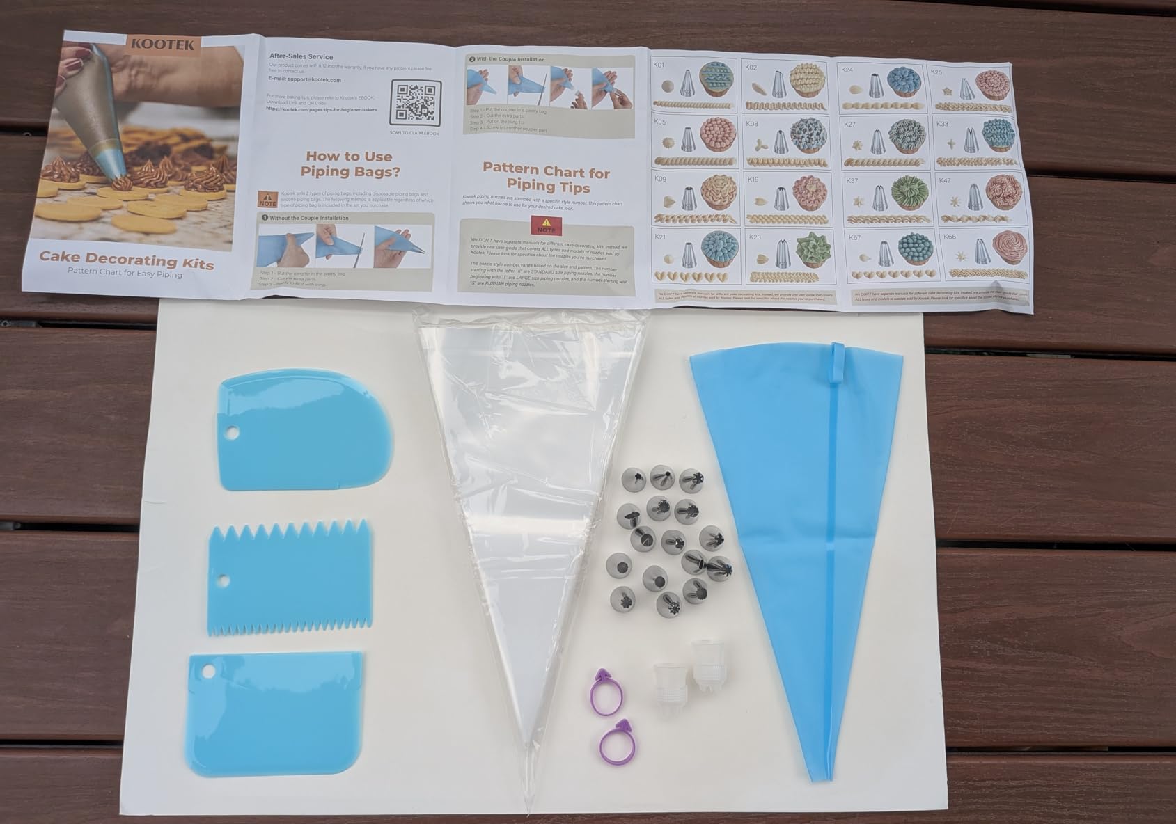 124 Icing Piping Bags and Tips Set Frosting Cake Decorating Kit Blue customer photo 2