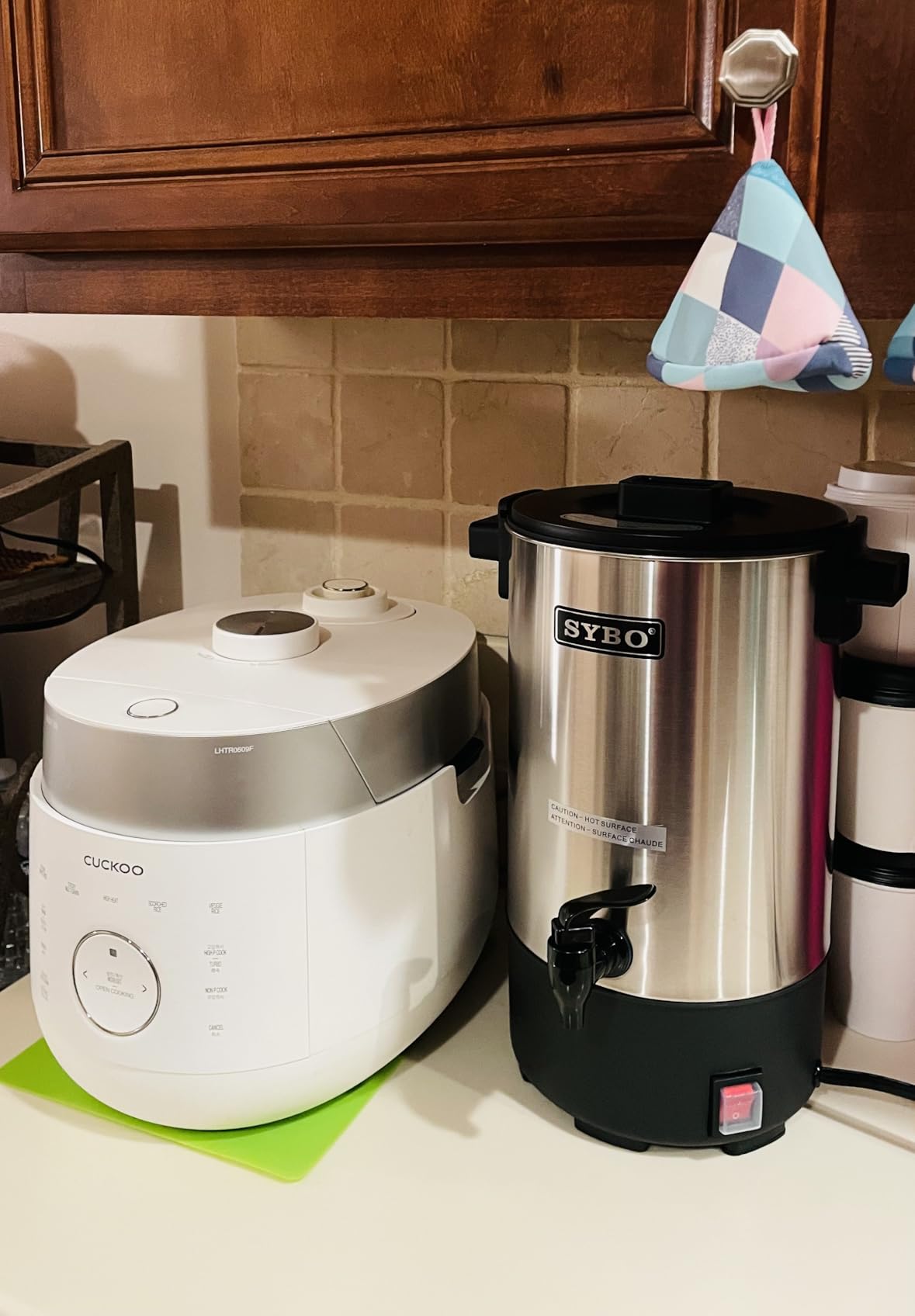 SYBO 45 Cup Coffee Urn, 6L Commercial Stainless Steel Coffee Maker | Hot Water Dispenser, Fast Brewing Percolator with Removable Filter, Easy Clean, for Catering Office & Events, Grey customer photo 2