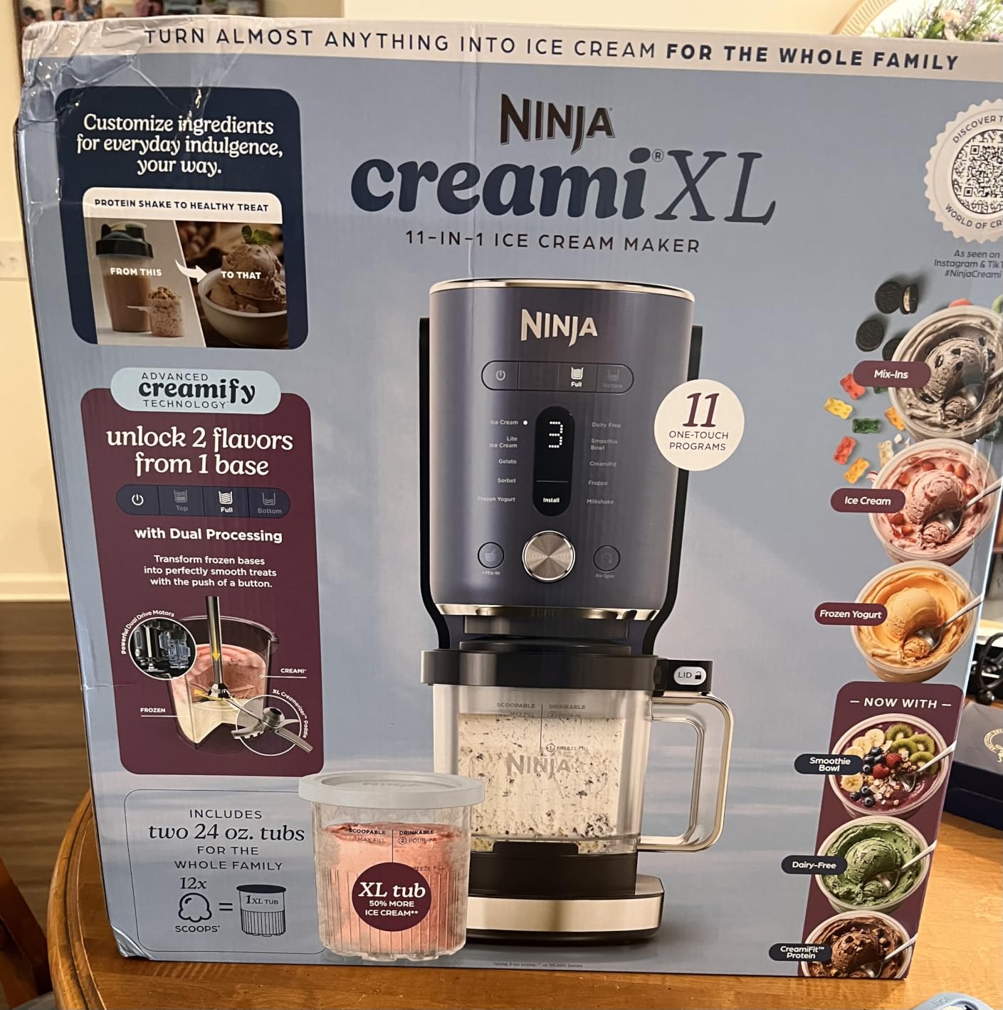 Ninja Creami XL 11-in-1 Ice Cream Maker with XL Capacity, NC601 customer photo 1