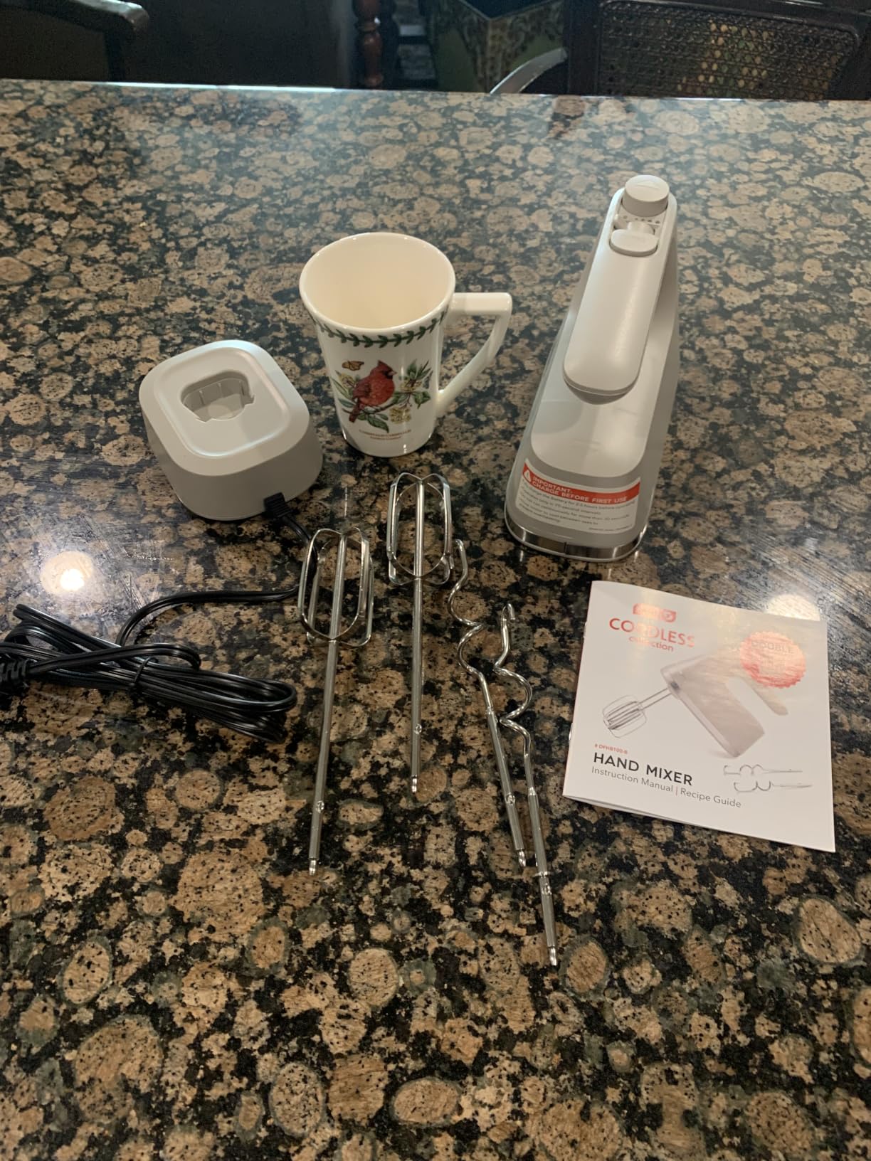 Dash Cordless Hand Mixer, Beaters & Dough Hooks, French Grey | Handheld Electric Mixer for Baking, Whipping Cream, Cookie Dough & Cake Batter, Turbo Button, Rechargeable customer photo 2