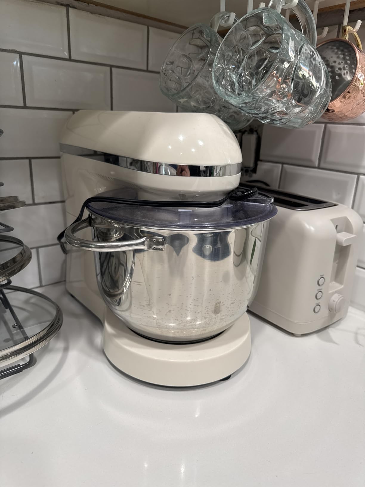 Aucma Stand Mixer, 6.5-QT 660W 6-Speed Tilt-Head Food Mixer, Kitchen Electric Mixer with Dough Hook, Wire Whip & Beater (Royal Blue, 6.5QT) customer photo 2