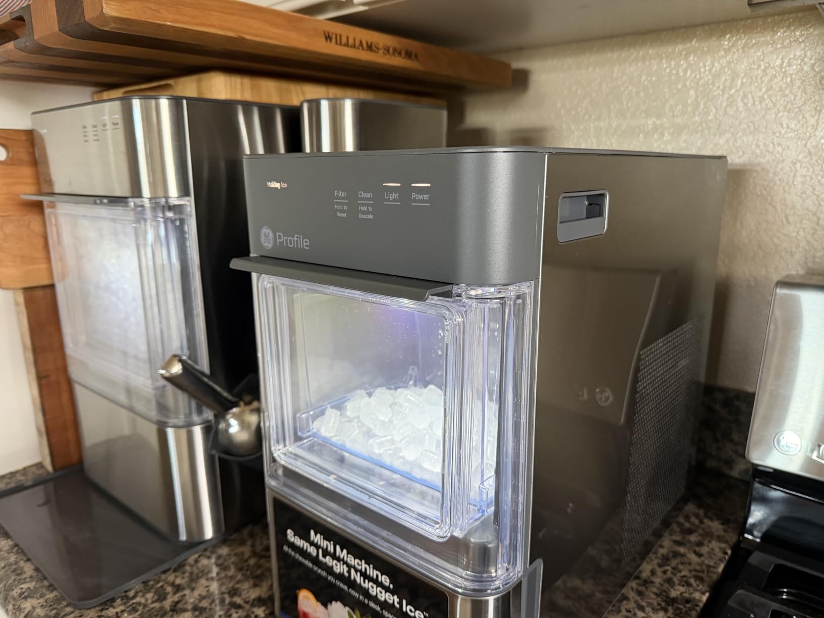 GE Profile Opal MINI PRO Nugget Ice Maker w/Side Tank, Portable Countertop Pebble Ice Machine, 36 lbs/Day, Top Fill, 6 Pack Descaler & Scoop, Stainless Steel customer photo 1
