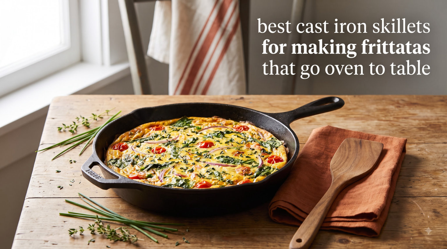 best cast iron skillets for making frittatas that go oven to table