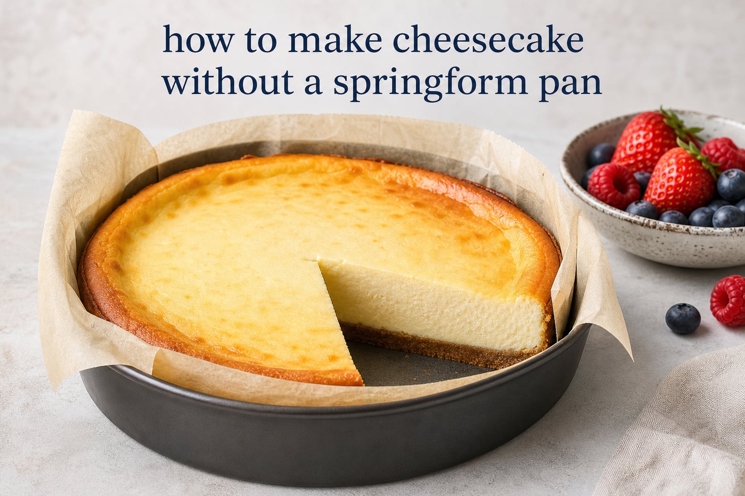 how to make cheesecake without a springform pan