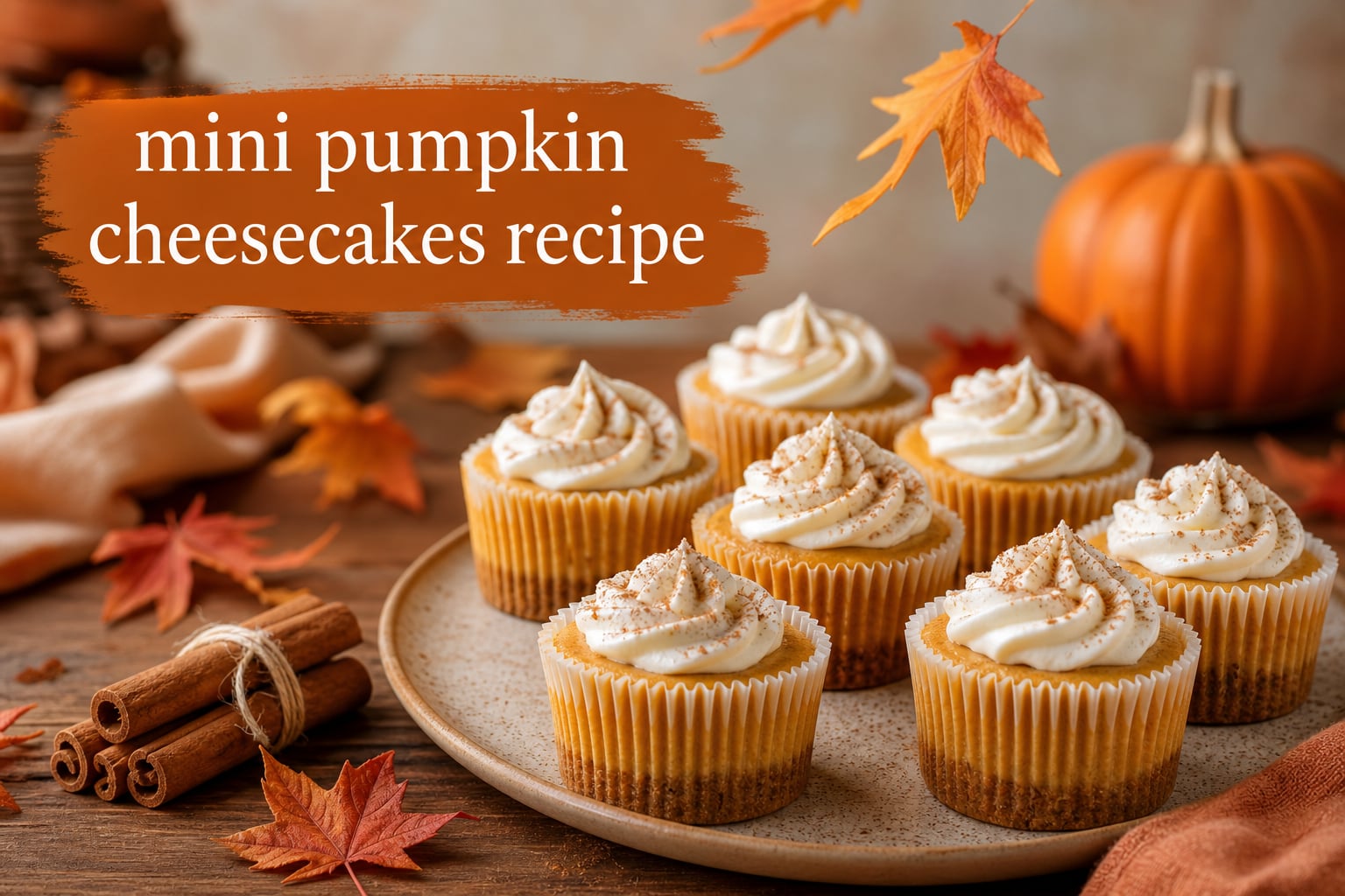 mini pumpkin cheesecakes recipe