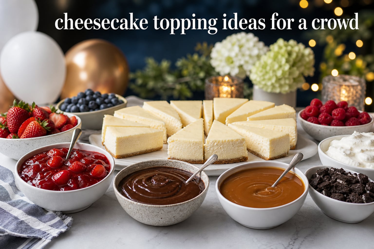 cheesecake topping ideas for a crowd