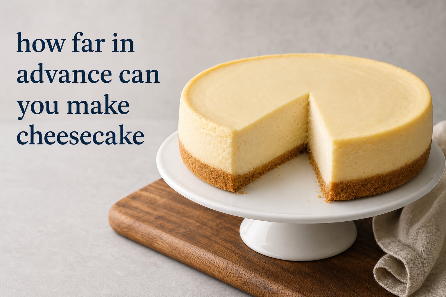 how far in advance can you make cheesecake