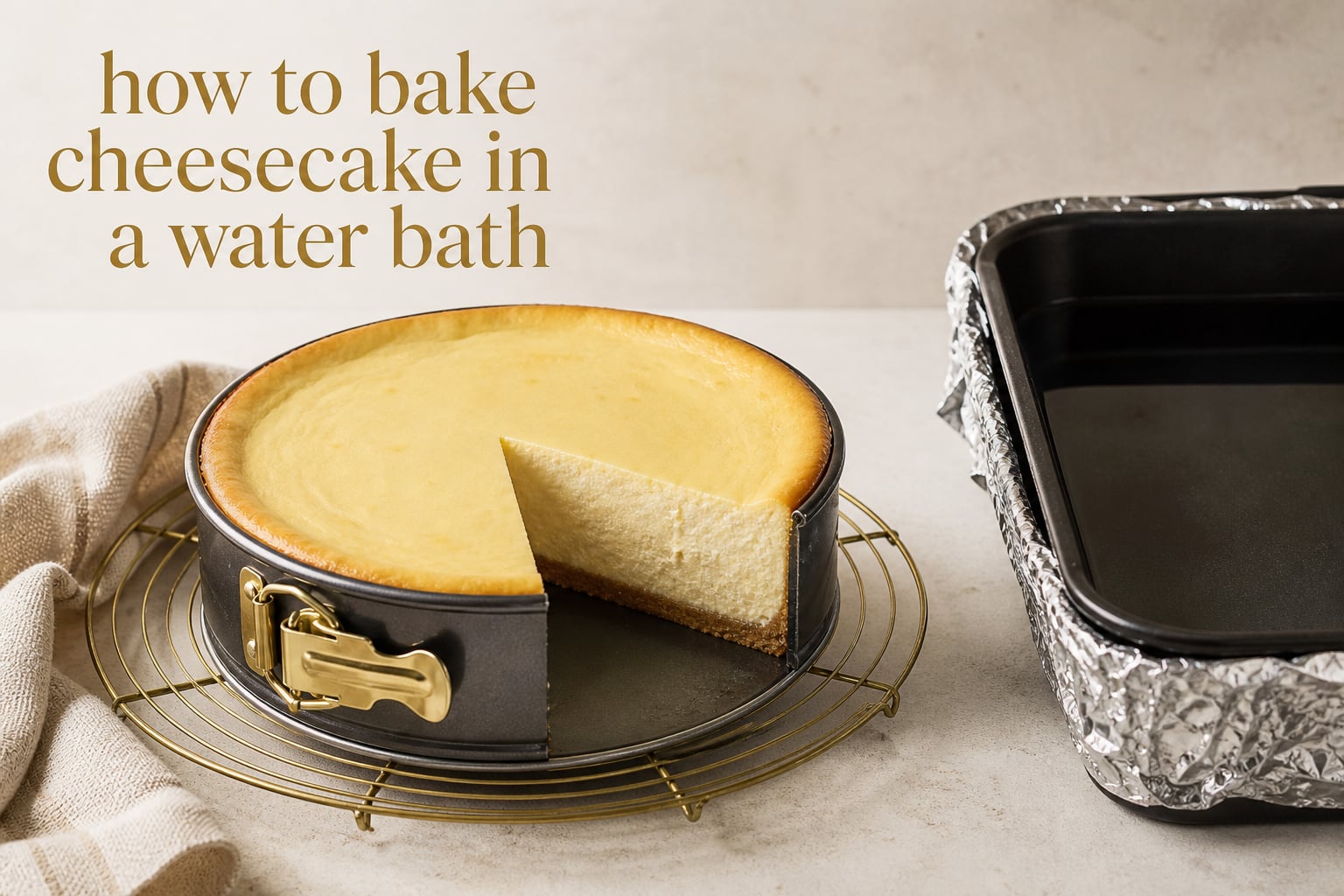 how to bake cheesecake in a water bath
