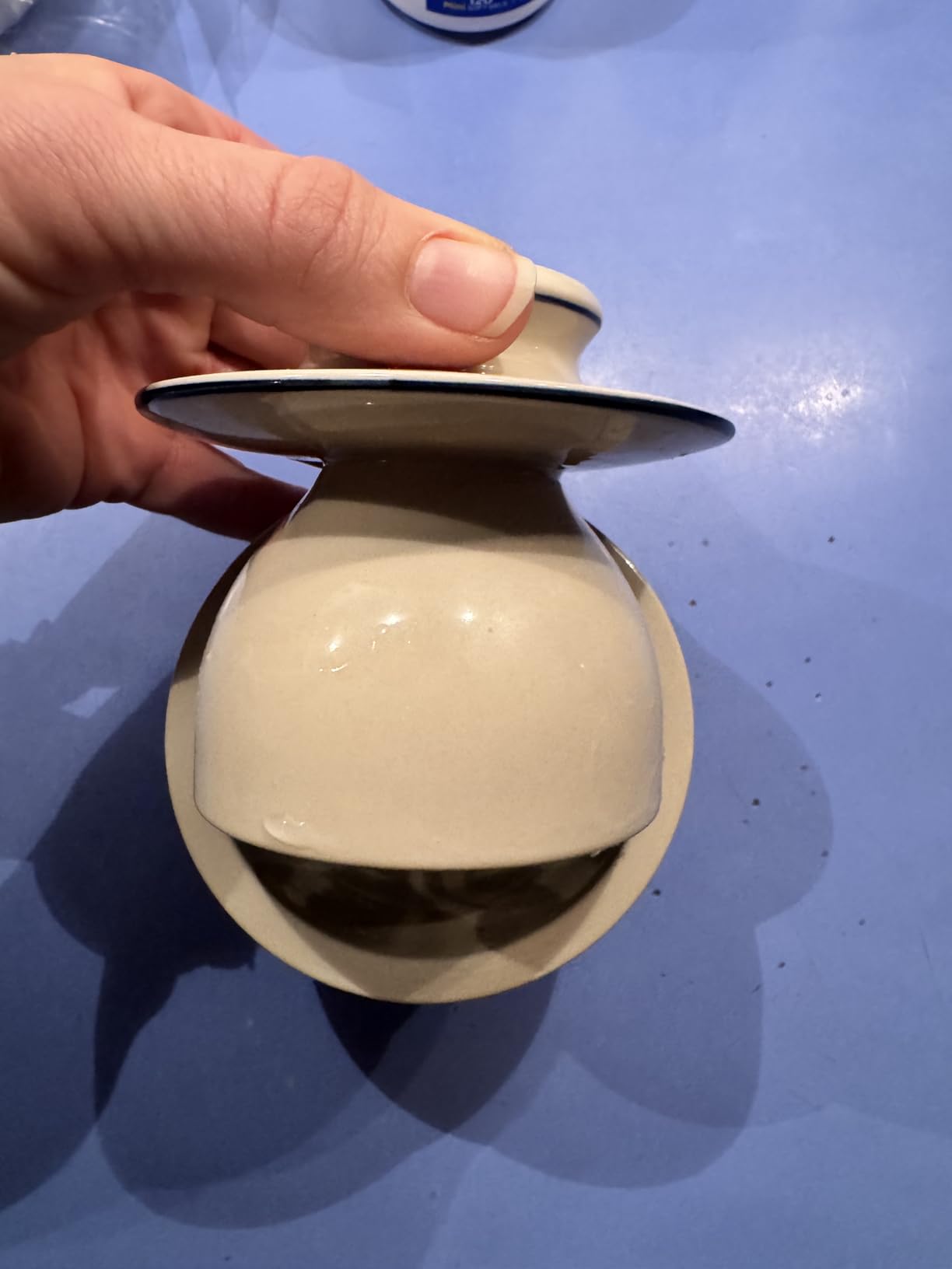Norpro Glazed Stoneware Butter Keeper,White customer photo 2